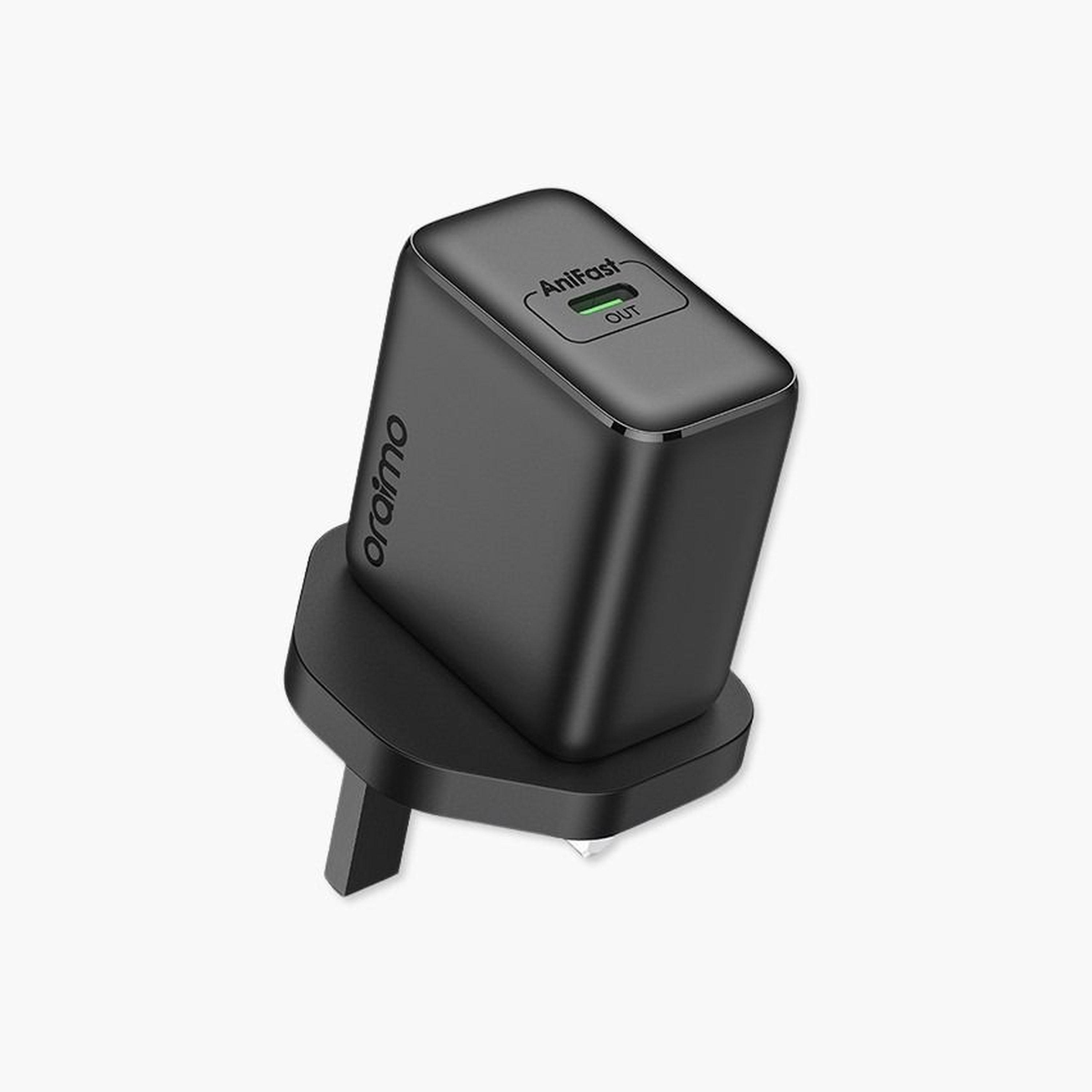 Oraimo Wall Charger USB-C Port 35W - Black-electronics-accessories-mobileaccesories-image-1