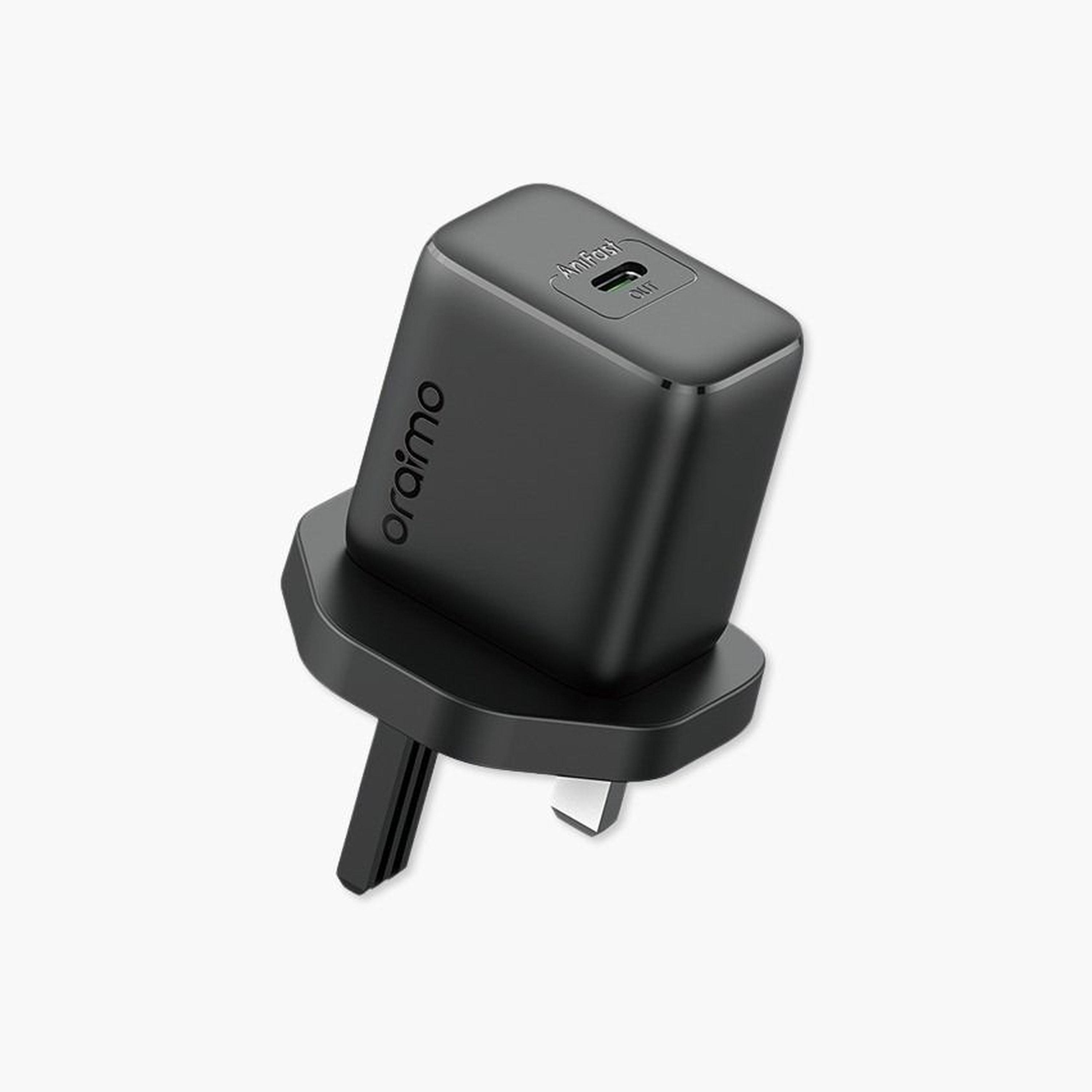 Oraimo Wall Charging USB-C Port 20W - Black-electronics-accessories-mobileaccesories-image-1