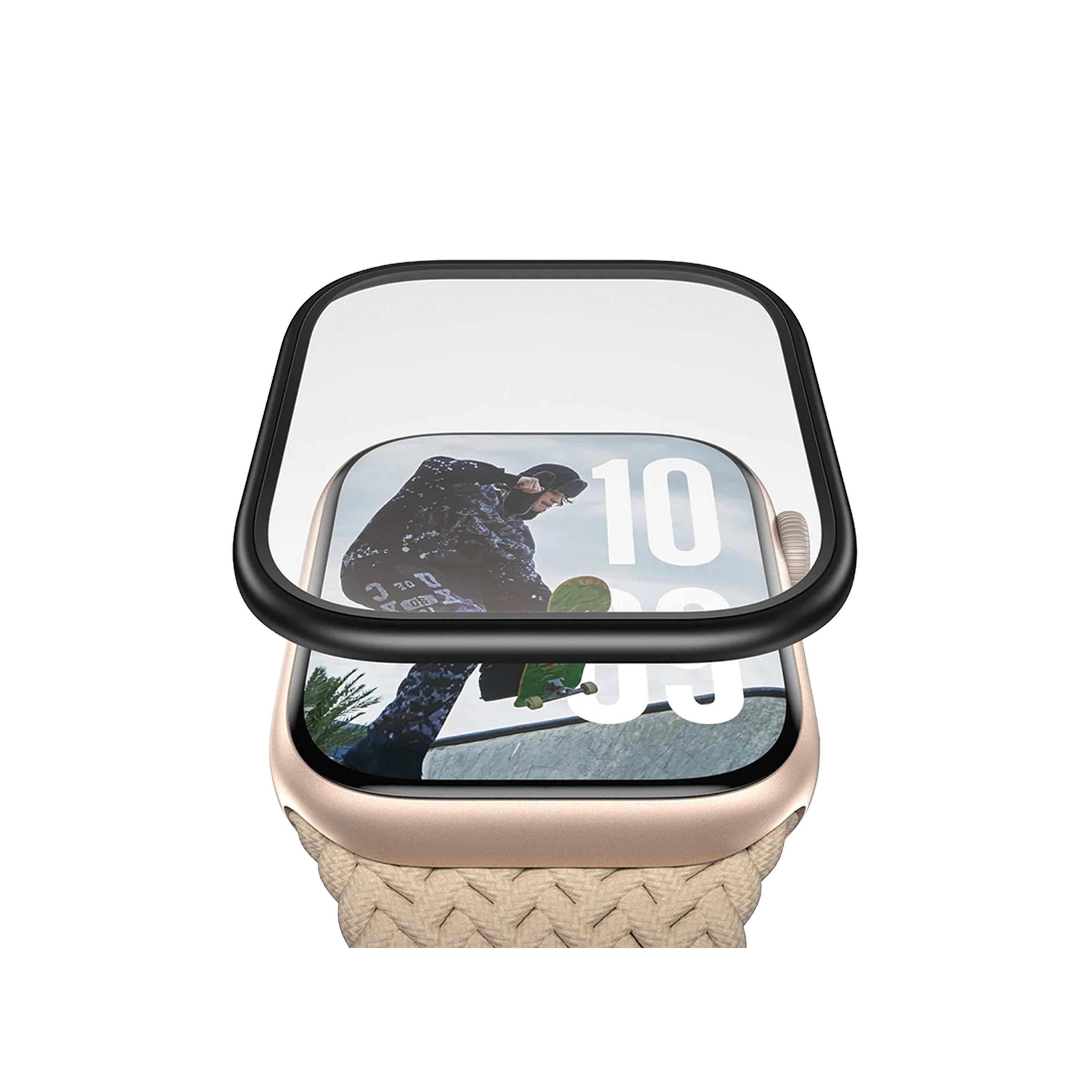 Panzer Glass Screen Protector with Black Metal Frame Apple Watch 46mm - Clear-electronics-accessories-wearableaccesories-image-3
