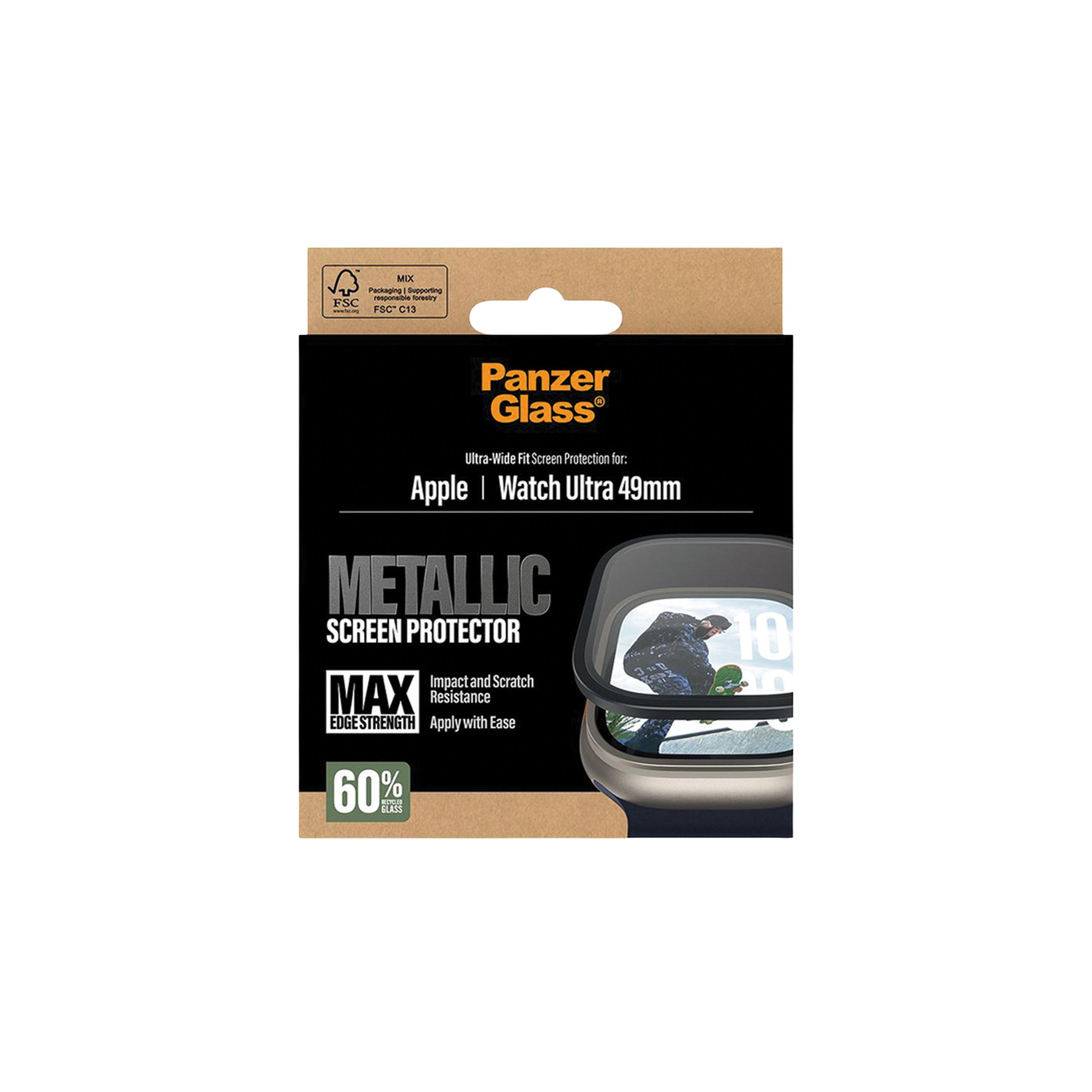 Panzer Glass Screen Protector with Black Metal Frame Apple Watch Ultra 49mm - Clear-electronics-accessories-wearableaccesories-image-4