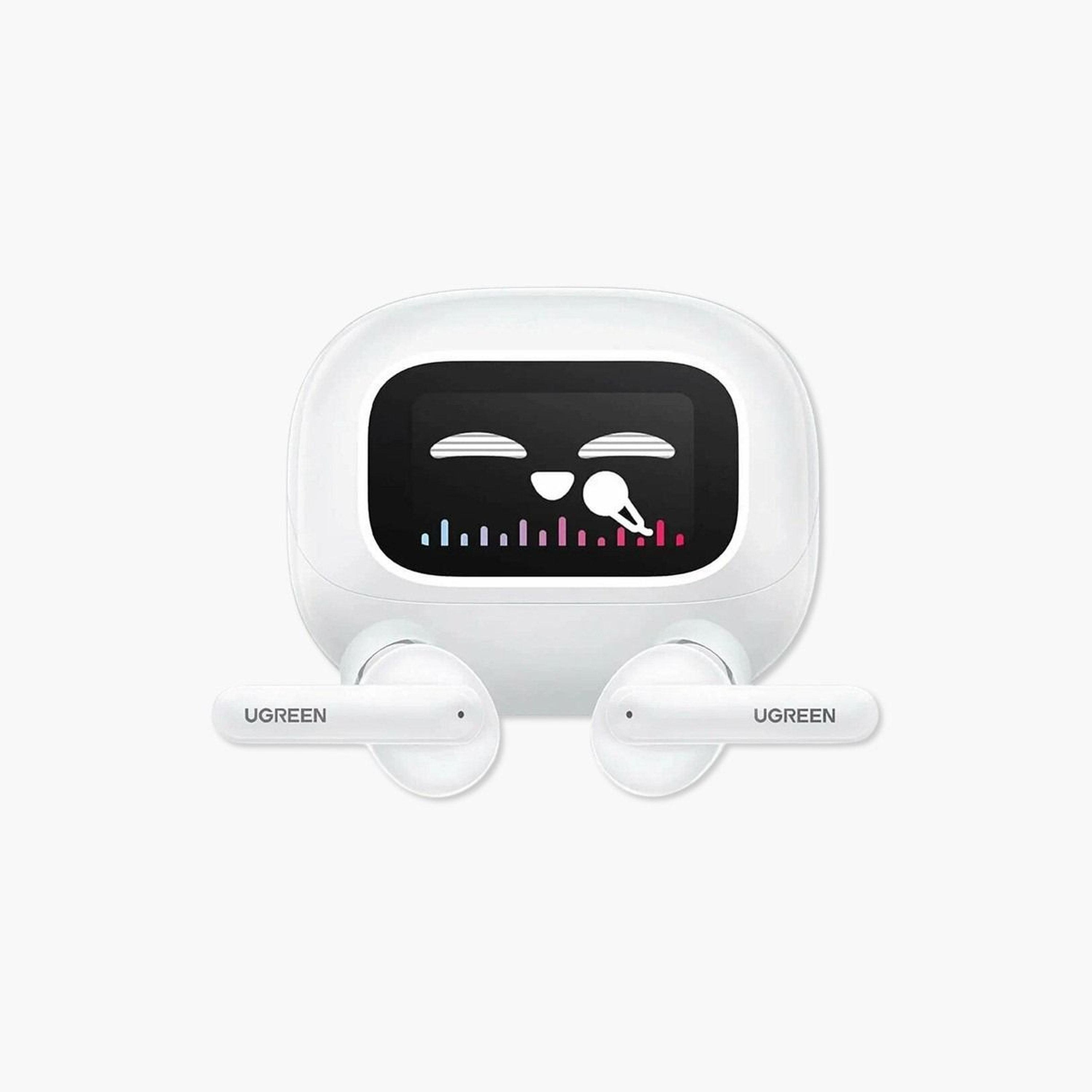 Ugreen EchoBuds T6 Magic Hi-Res Active Noise Cancellation with Touch Screen - White-electronics-headphonesandearphones-image-1