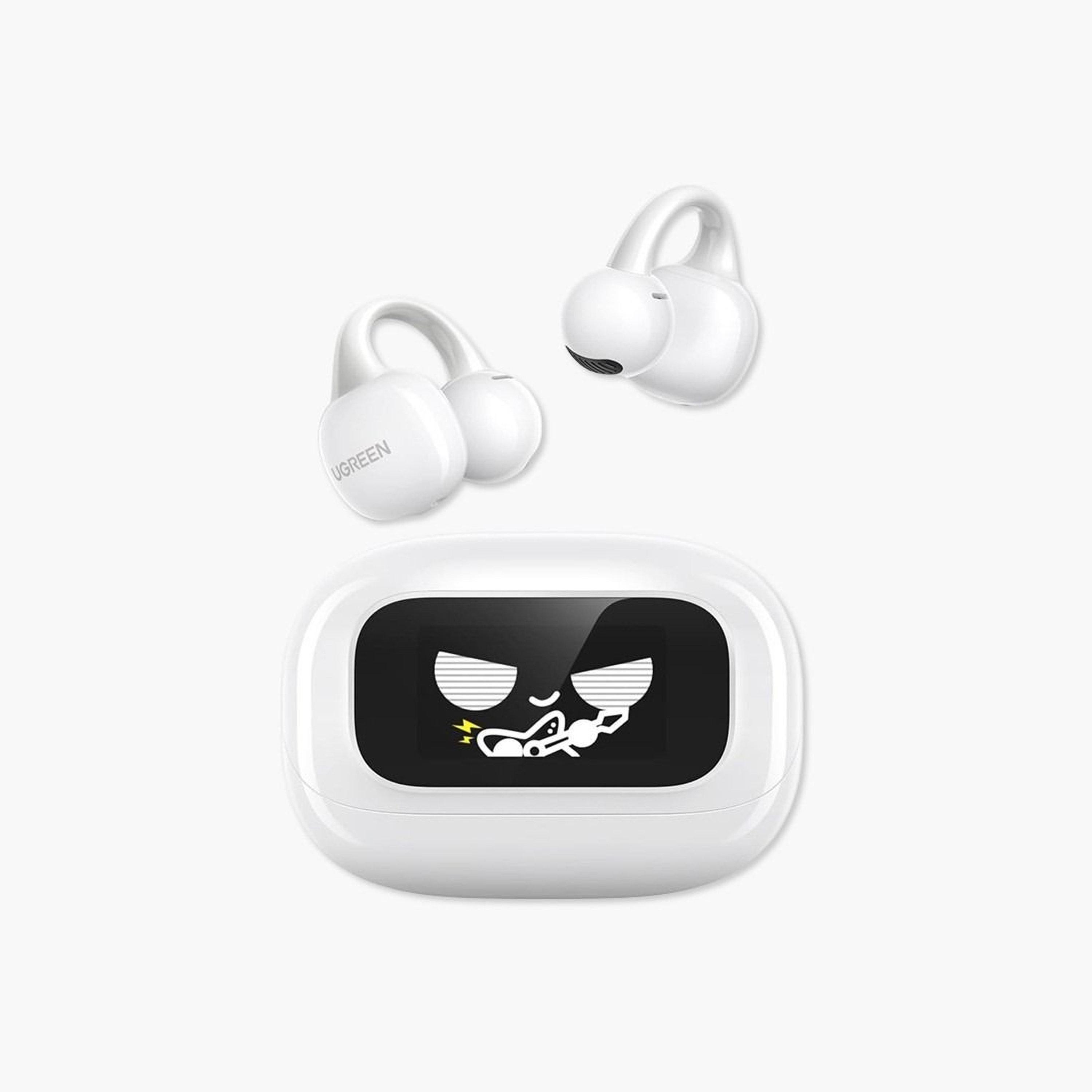 Ugreen HiTune ClipBuds Magic S6 Open Wearable True Wireless Earbuds with Touch Screen - White-electronics-headphonesandearphones-image-1