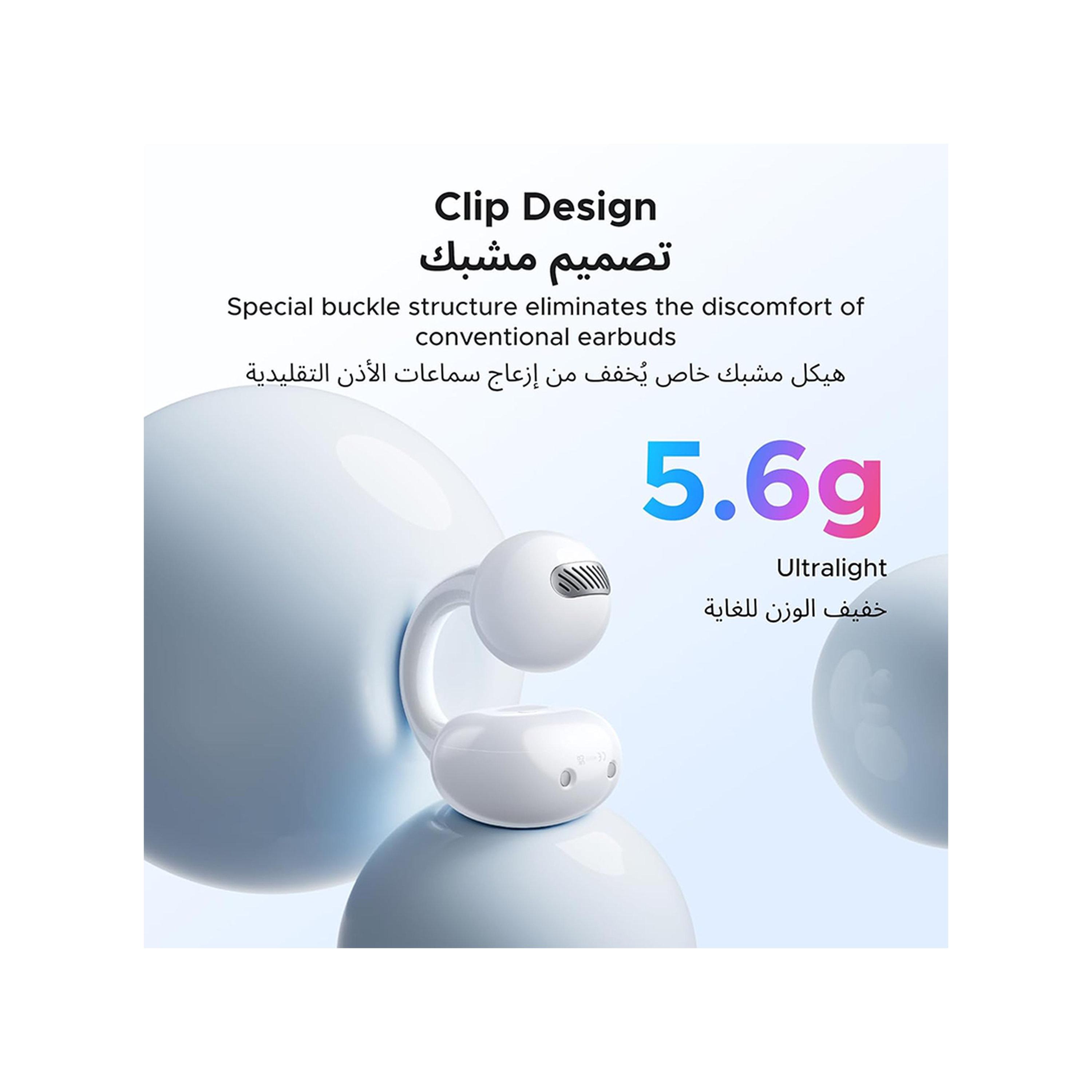 Ugreen HiTune ClipBuds Magic S6 Open Wearable True Wireless Earbuds with Touch Screen - White-electronics-headphonesandearphones-image-3