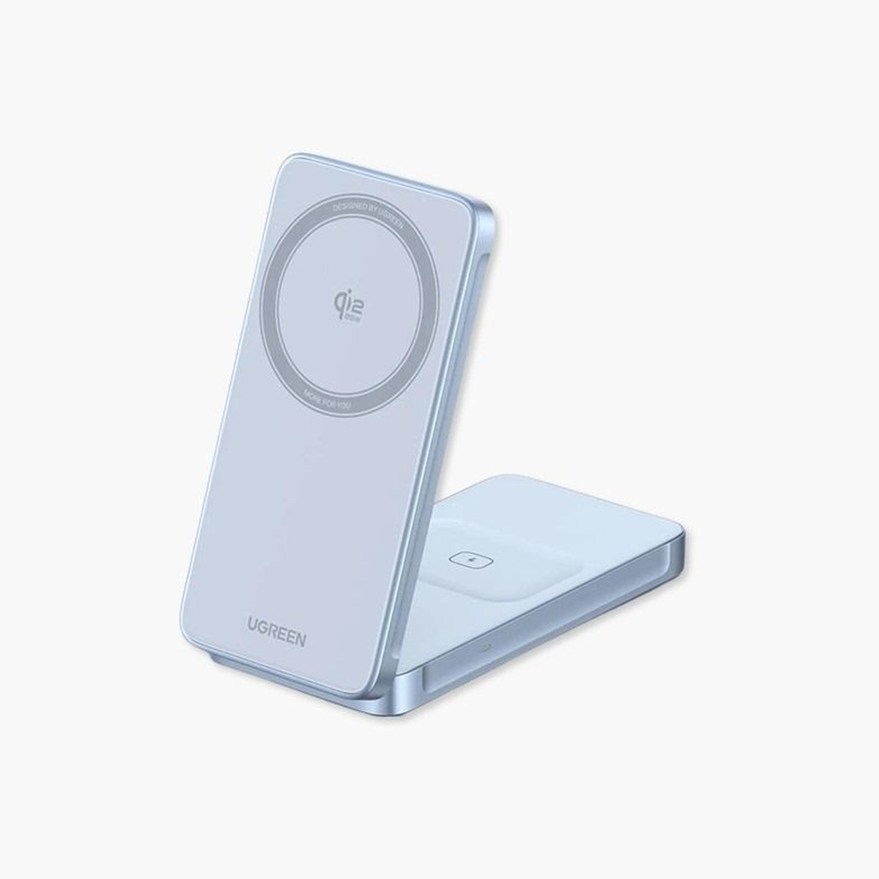 Ugreen MagFlow 2-in-1 Magnetic Wireless Charger 25W - Silver Grey-electronics-accessories-mobileaccesories-image-1