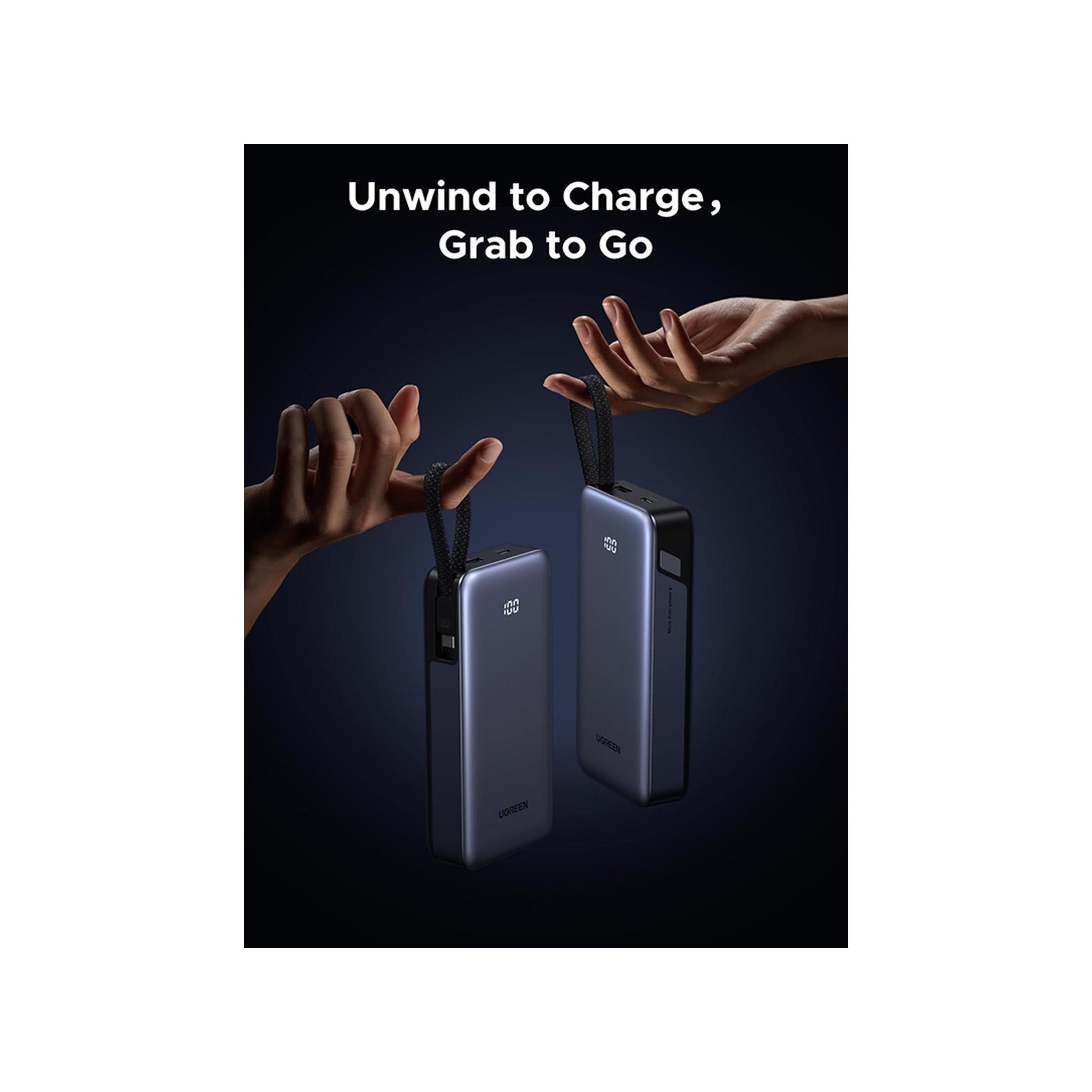 Ugreen Nexode PowerBank Built-in USB-C and USB Port 20000mAh 45W - Grey-electronics-portabledevices-image-5