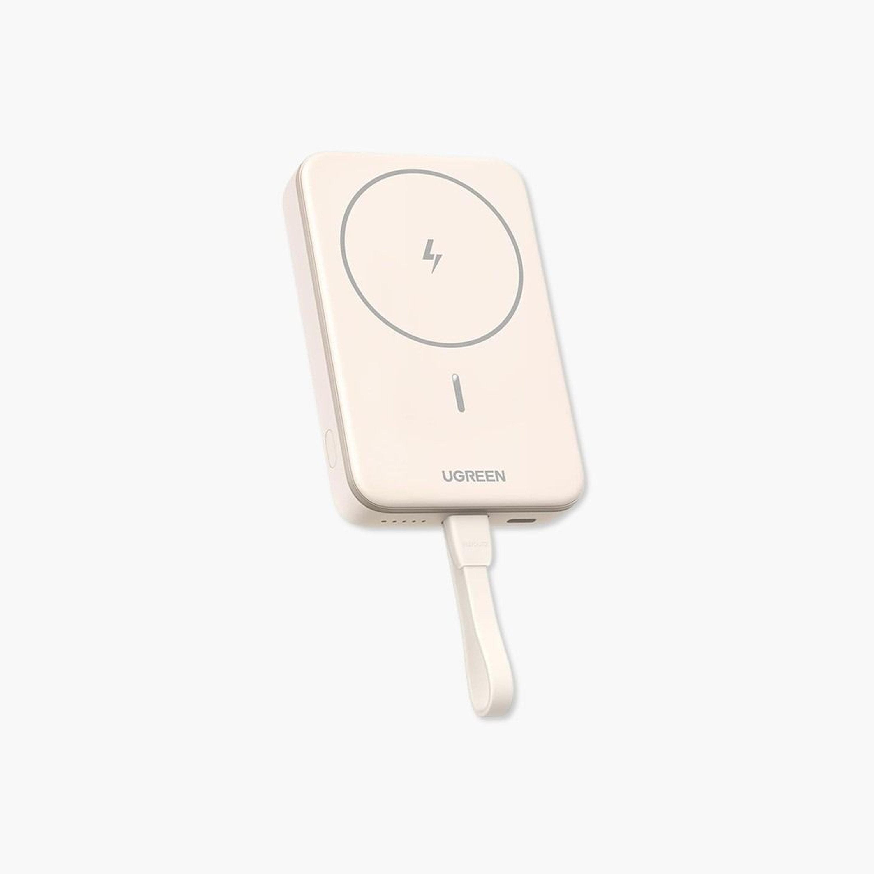 Ugreen Nexode PowerBank Magsafe and Built-in Cable USB-C Port 10000mAh 20W - Beige-electronics-portabledevices-image-1