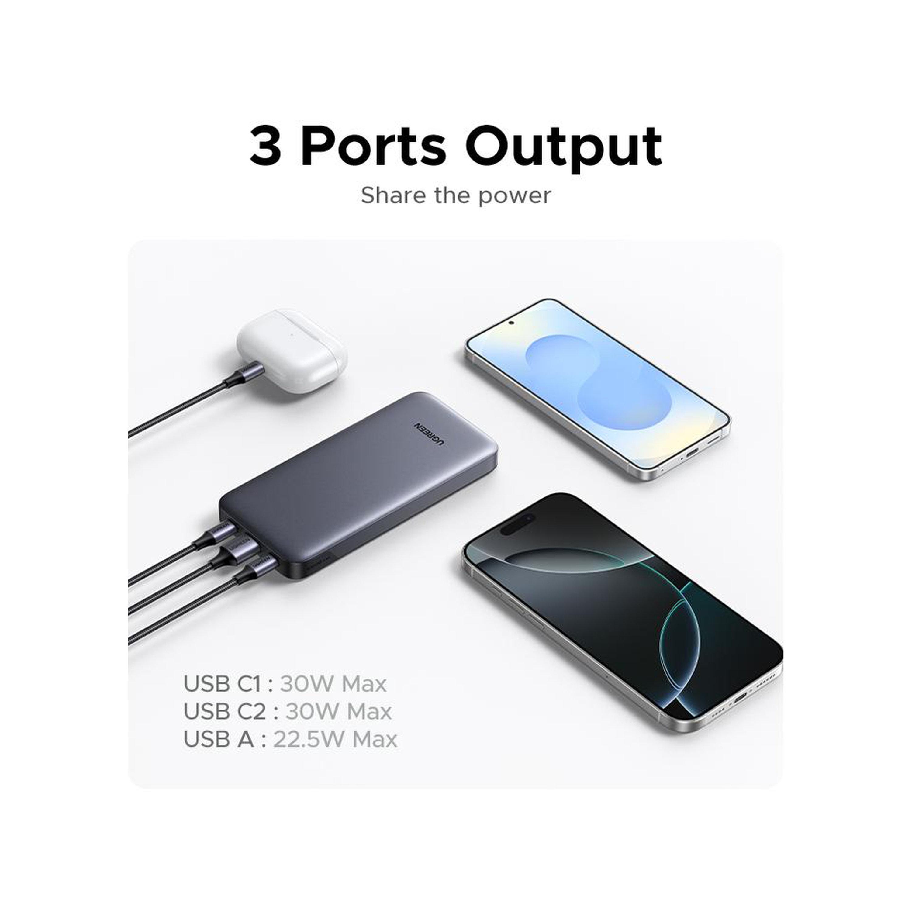 Ugreen Power Bank Nexode 2 USB-C and USB Ports 10000mAh 30W - Grey-electronics-portabledevices-image-2