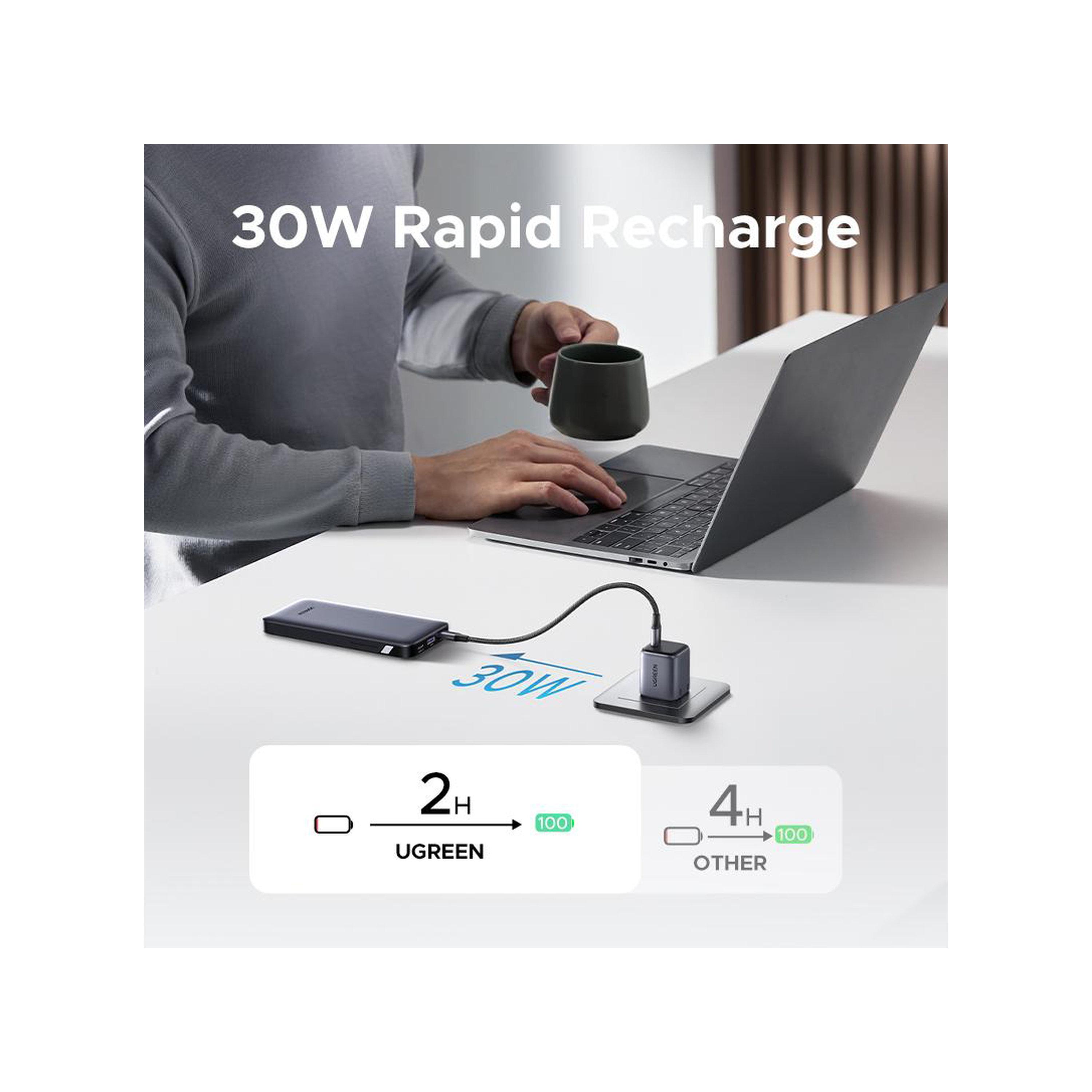 Ugreen Power Bank Nexode 2 USB-C and USB Ports 10000mAh 30W - Grey-electronics-portabledevices-image-3