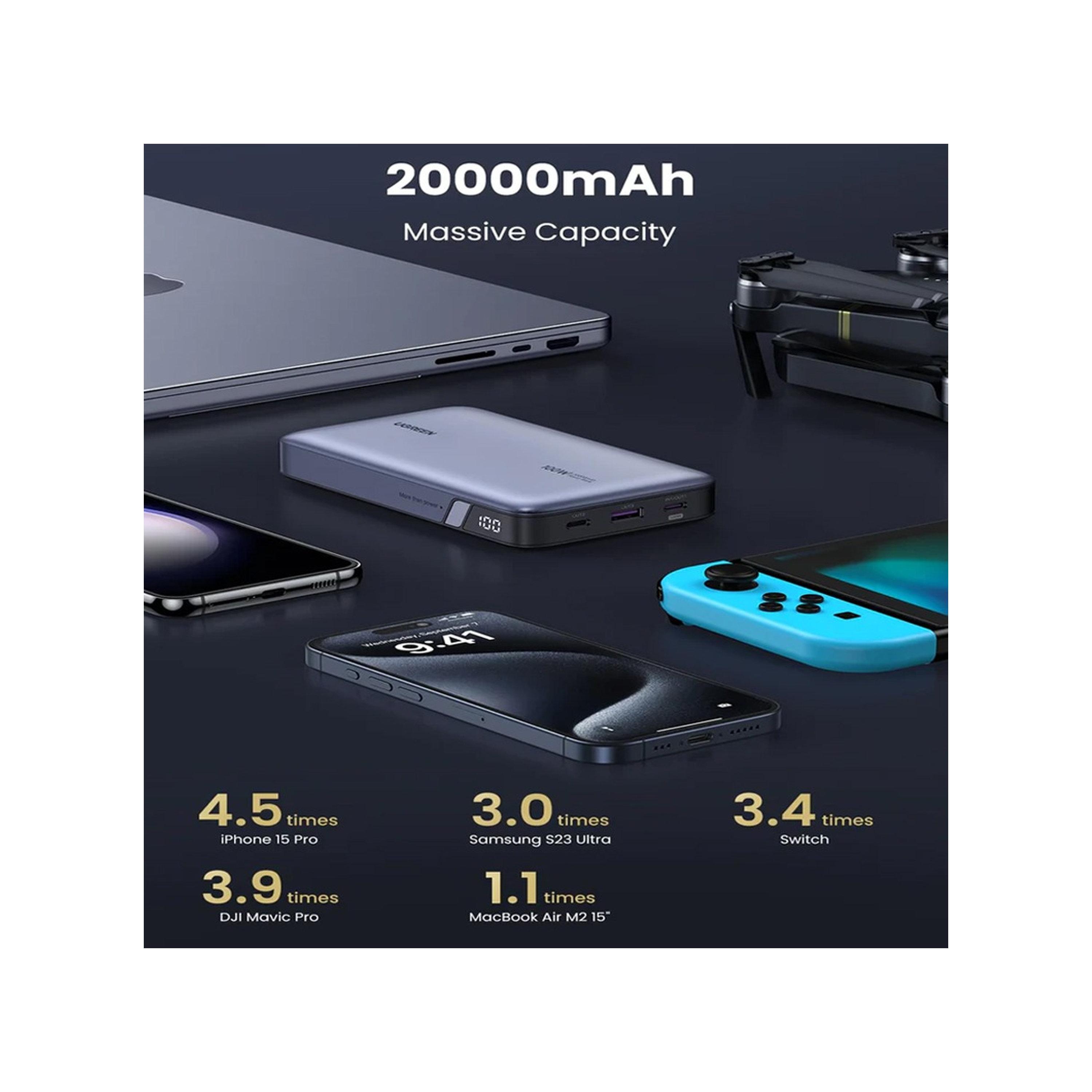 Ugreen PowerBank Two-Way Fast Charging 20000mAh 100W - Grey-electronics-portabledevices-image-4