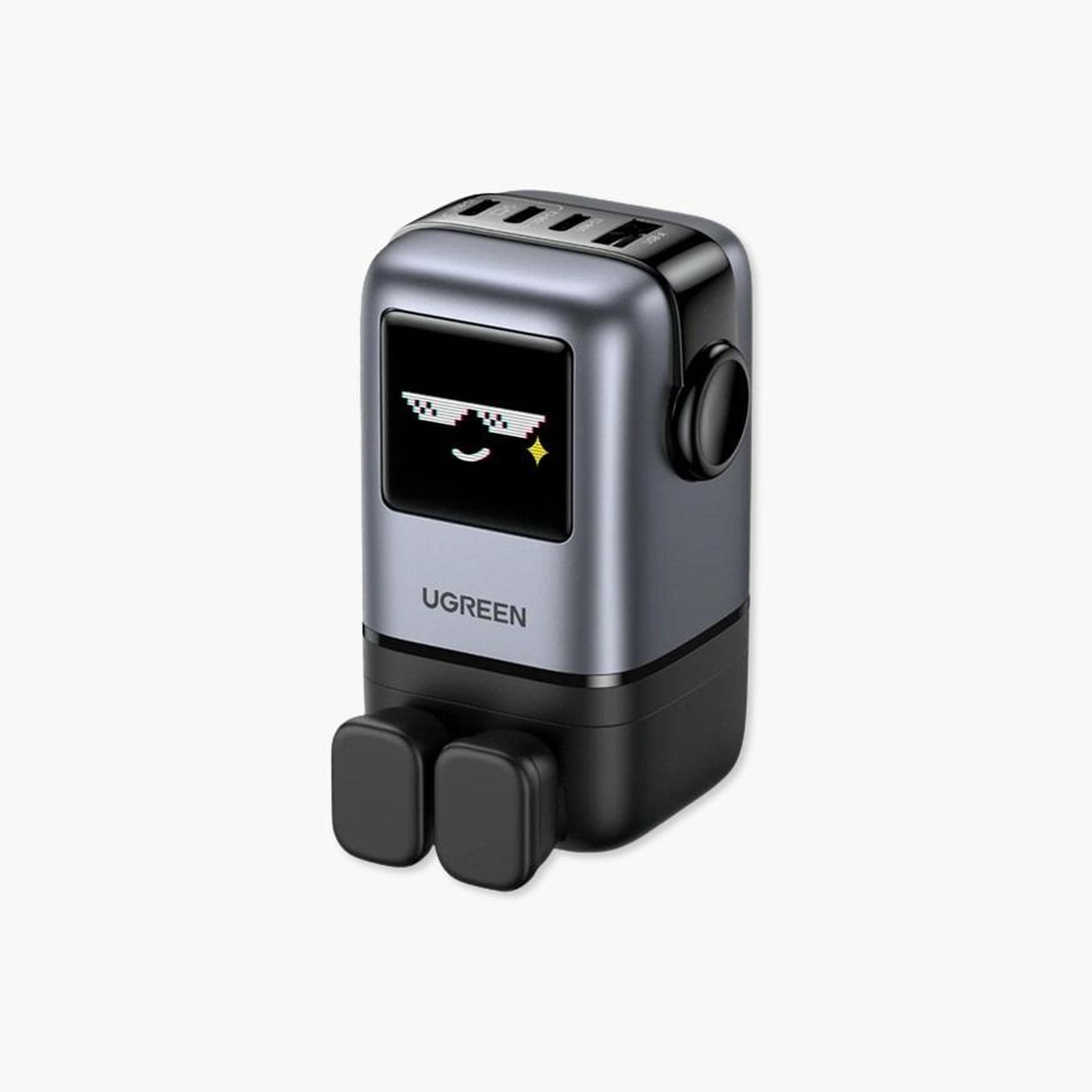 Ugreen Wall Chager Uno GaN Fast 3 USB-C and USB Ports 100W - Grey-electronics-portabledevices-image-1