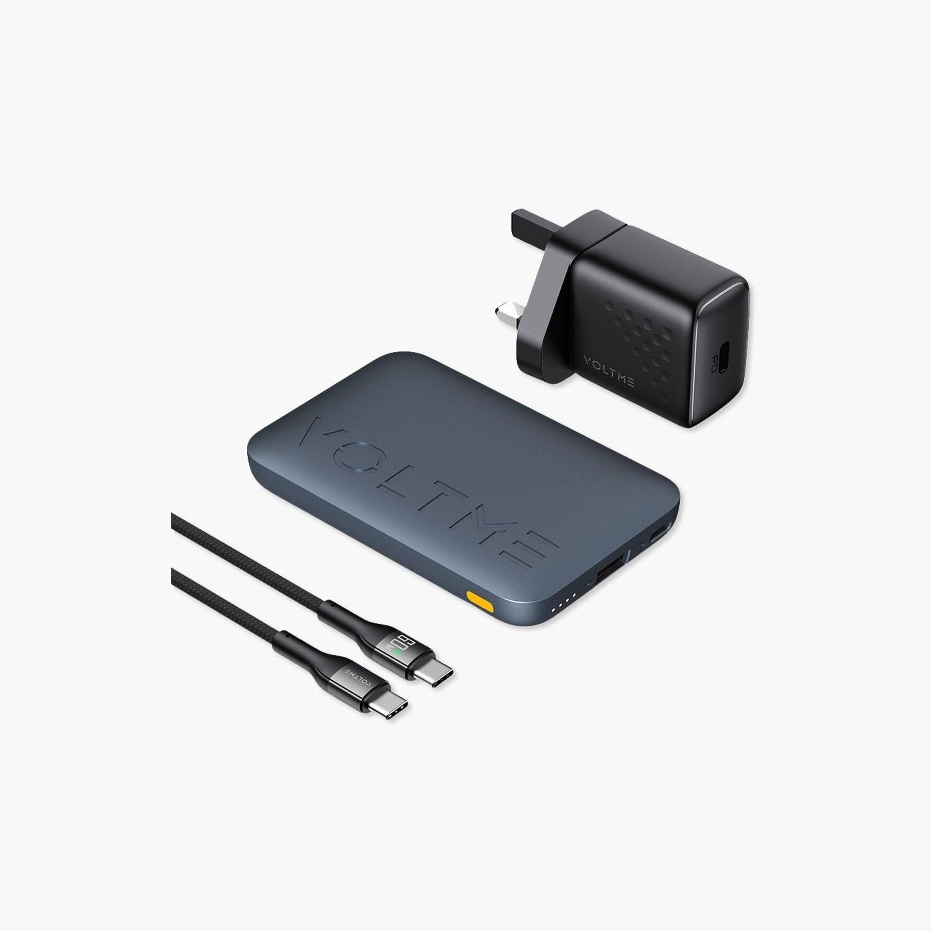 Voltme Charger Package Hypercore 10000mAh and Wall Charger and Cable - Deep Blue-electronics-accessories-mobileaccesories-image-1