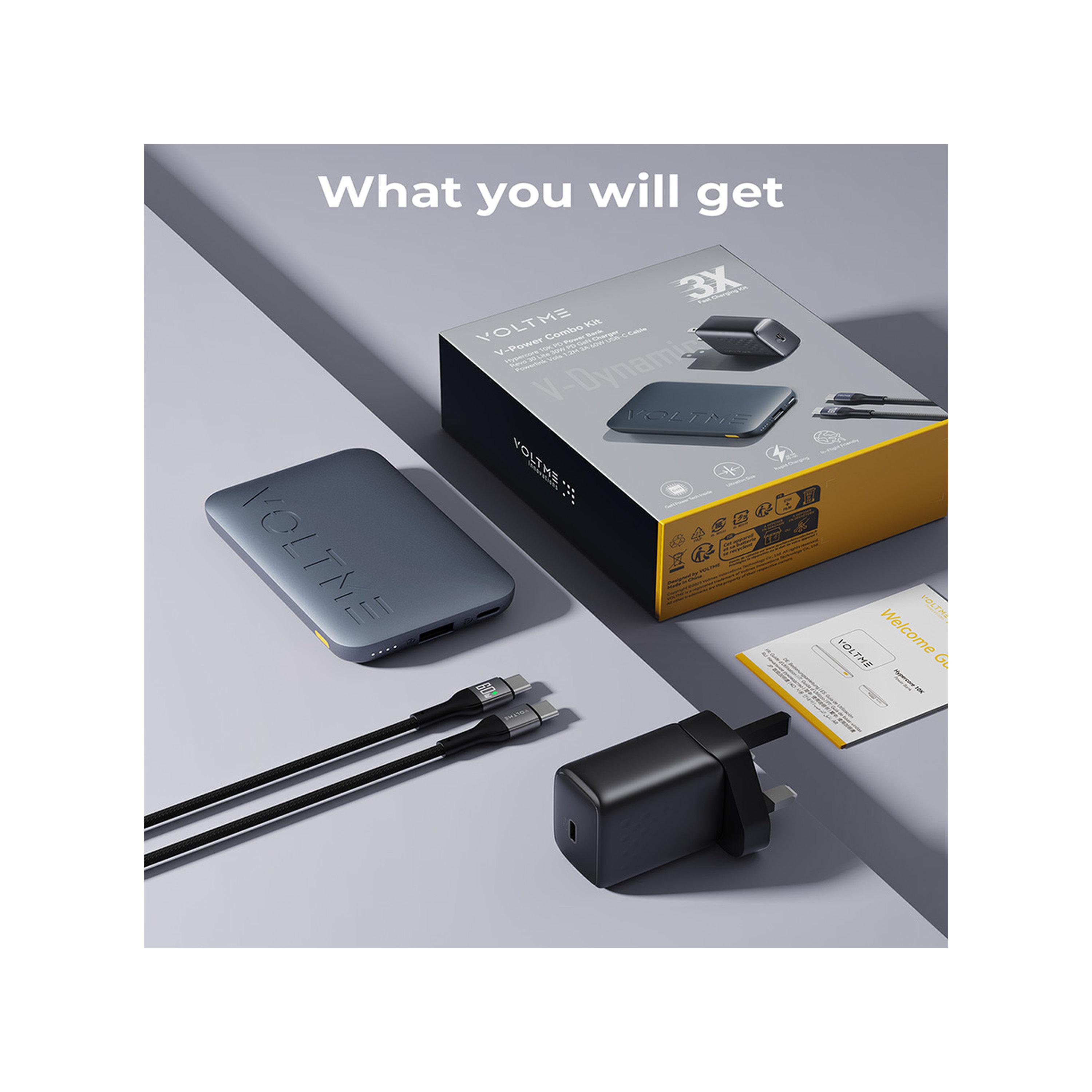 Voltme Charger Package Hypercore 10000mAh and Wall Charger and Cable - Deep Blue-electronics-accessories-mobileaccesories-image-5
