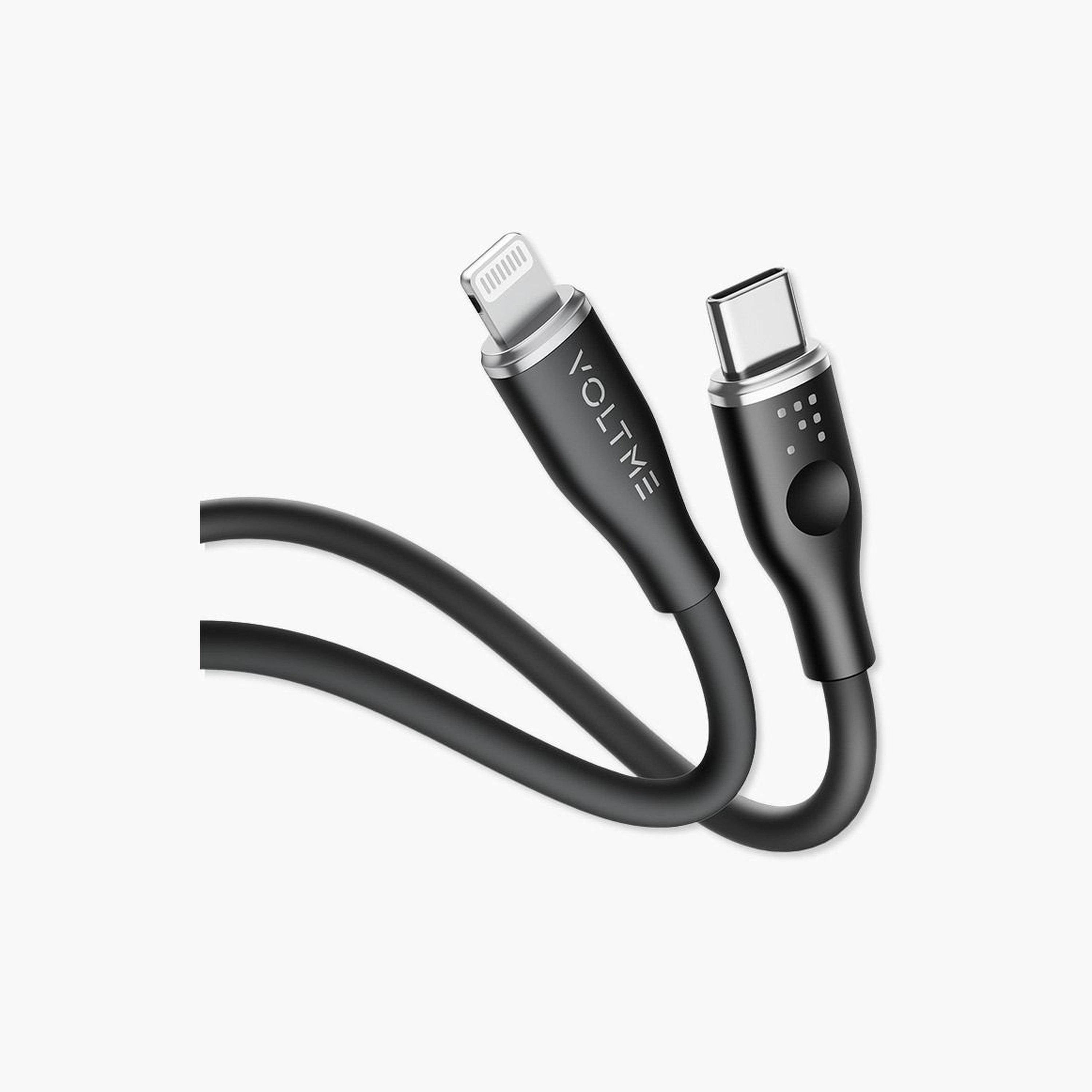 Voltme Moss Series Cable USB-C To Lightning 1.2m 30W - Black-electronics-accessories-mobileaccesories-image-1