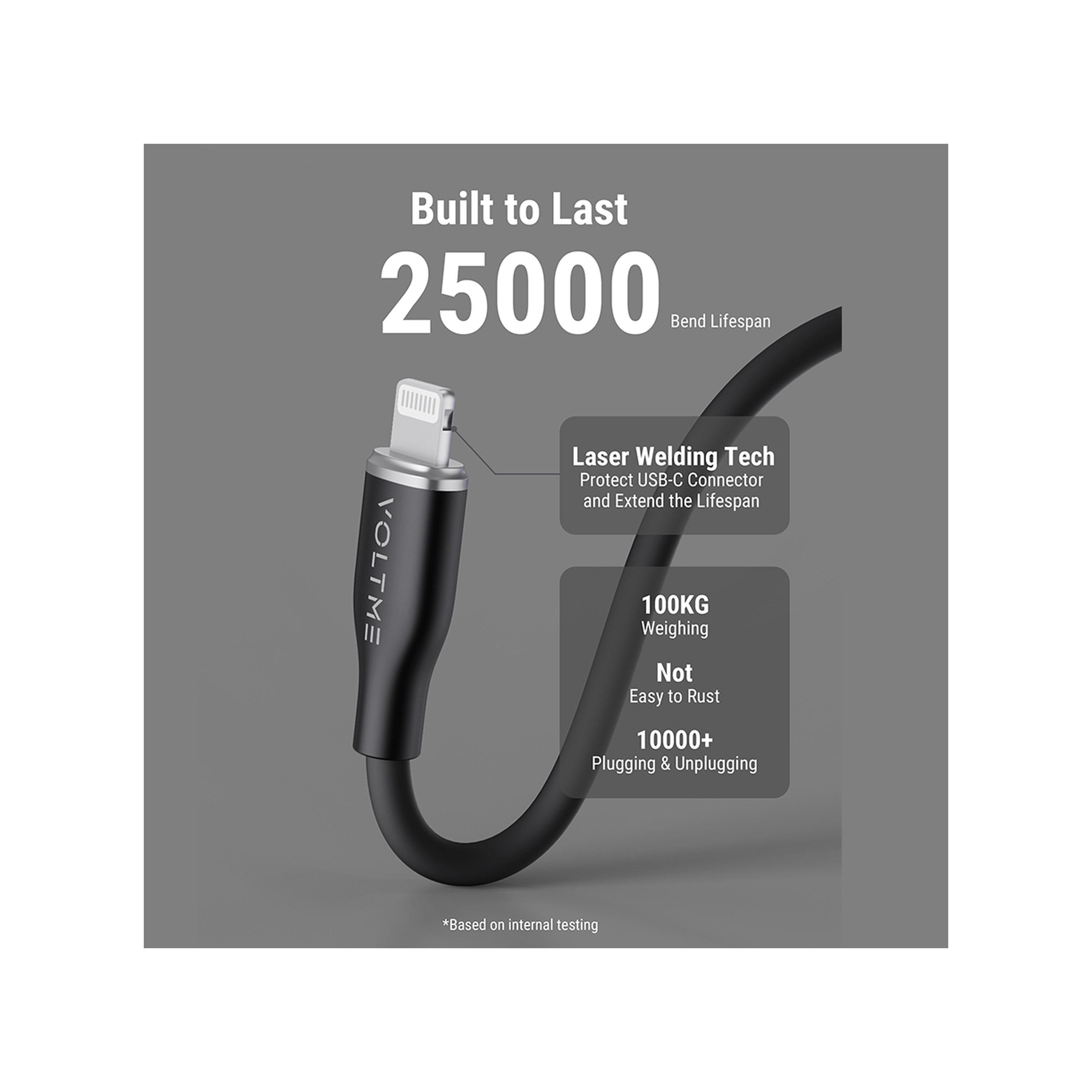 Voltme Moss Series Cable USB-C To Lightning 1.2m 30W - Black-electronics-accessories-mobileaccesories-image-5