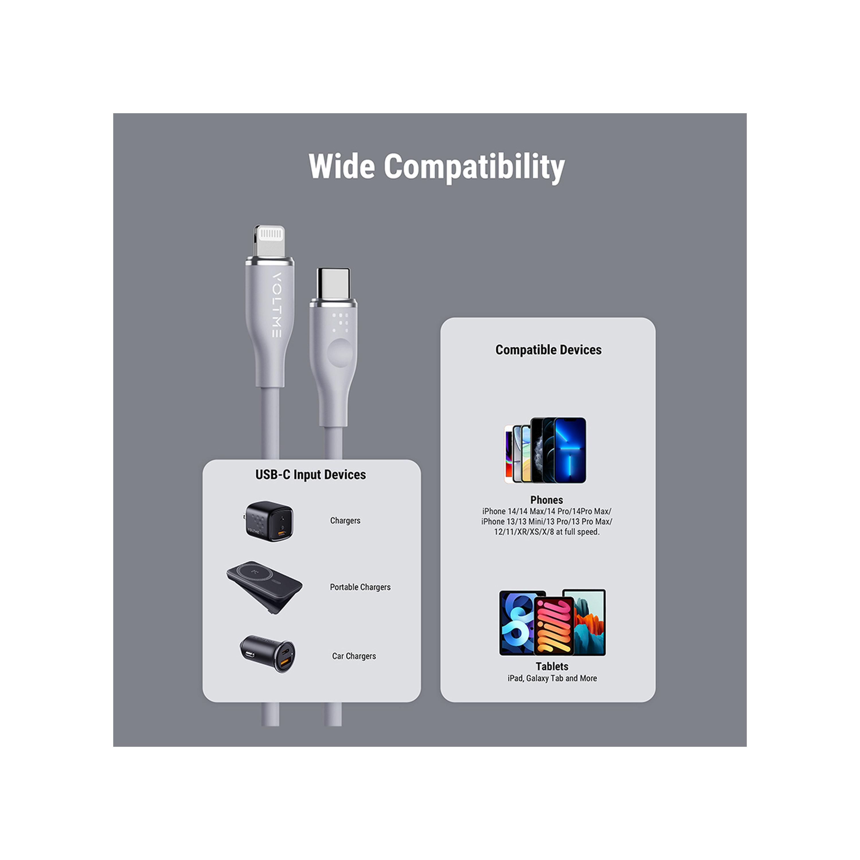 Voltme Moss Series Cable USB-C To Lightning 1.2m 30W - Grey-electronics-accessories-mobileaccesories-image-5