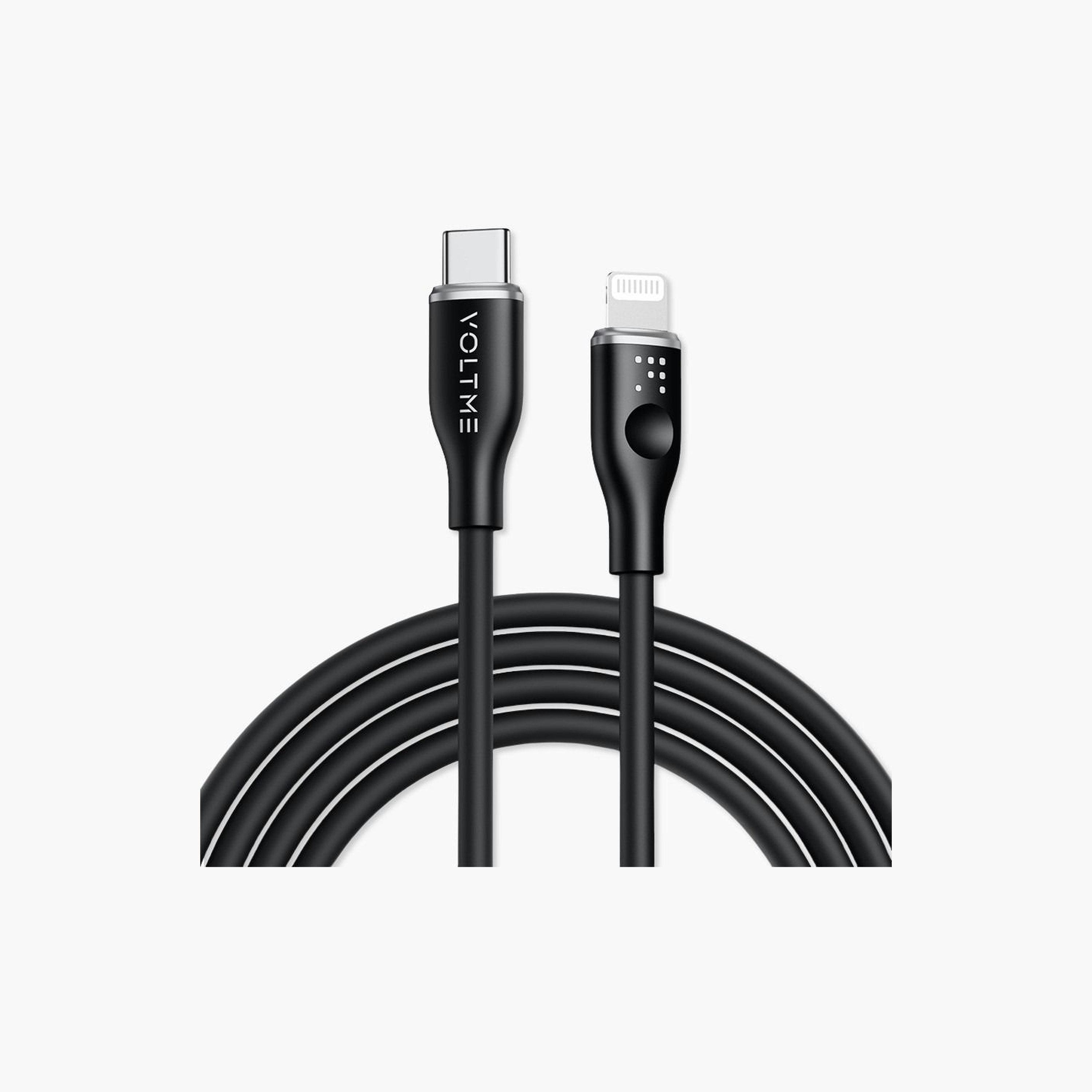 Voltme Moss Series Cable USB-C To Lightning 2m 30W - Black-electronics-accessories-mobileaccesories-image-1