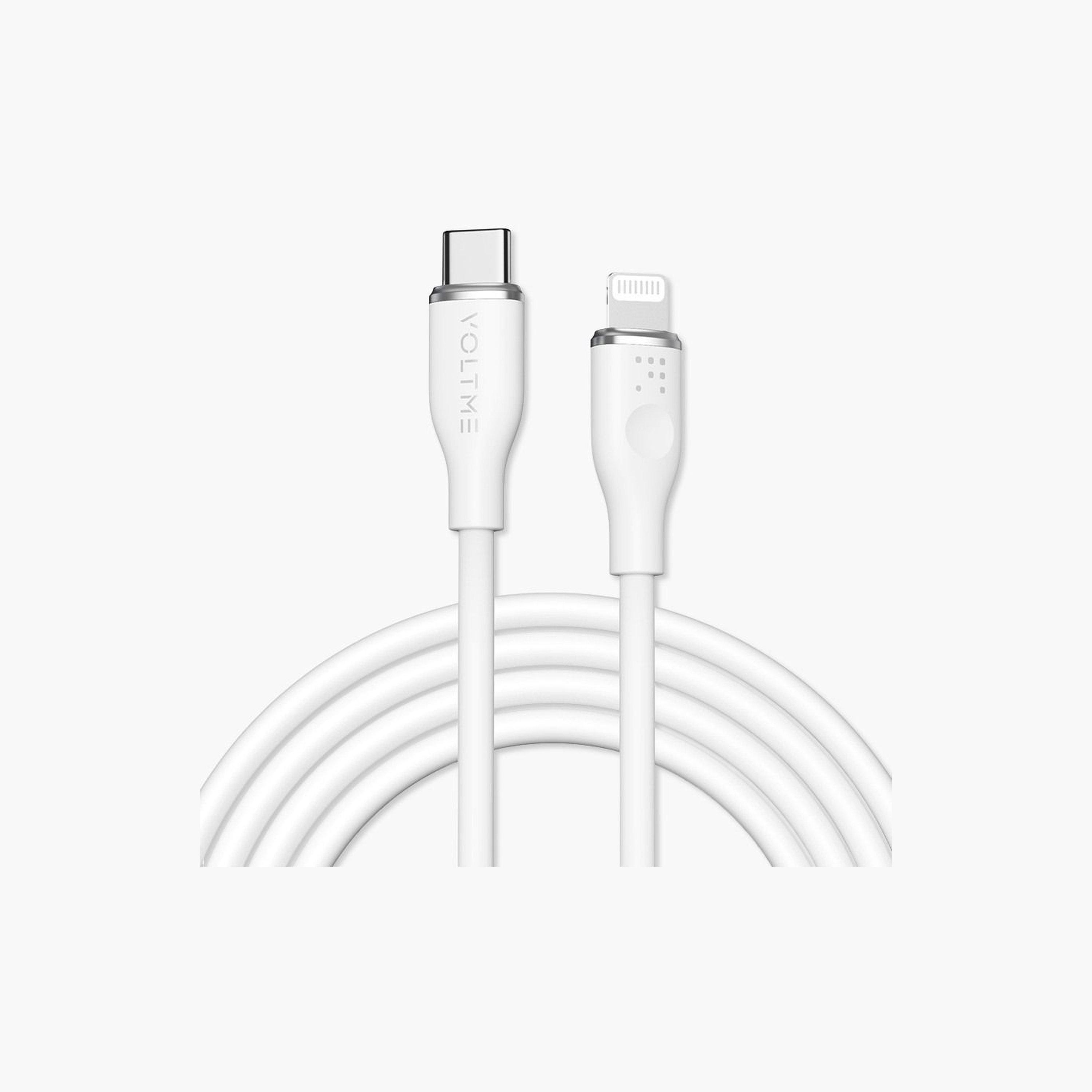 Voltme Moss Series Cable USB-C To Lightning 2m 30W - White-electronics-accessories-mobileaccesories-image-1