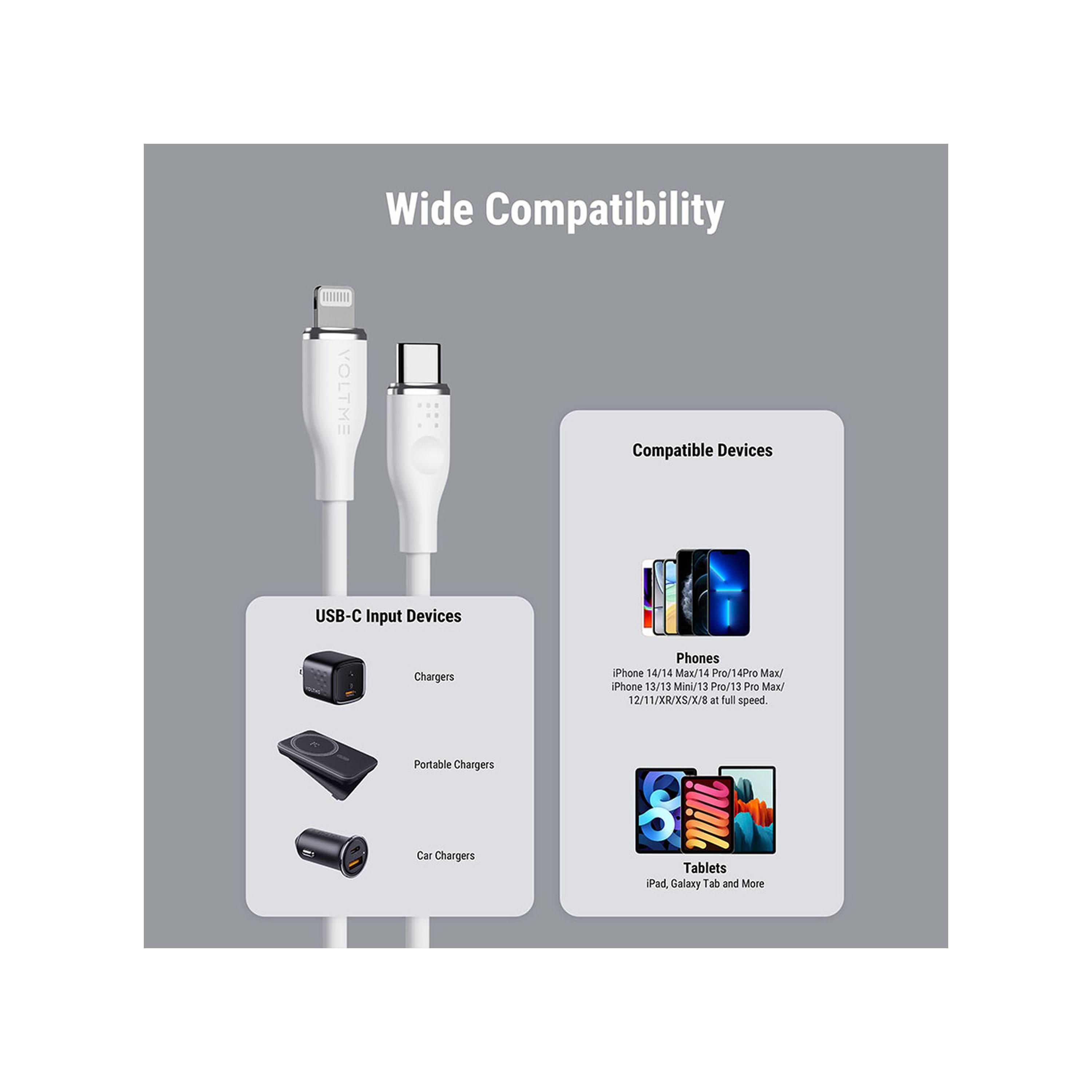 Voltme Moss Series Cable USB-C To Lightning 2m 30W - White-electronics-accessories-mobileaccesories-image-2