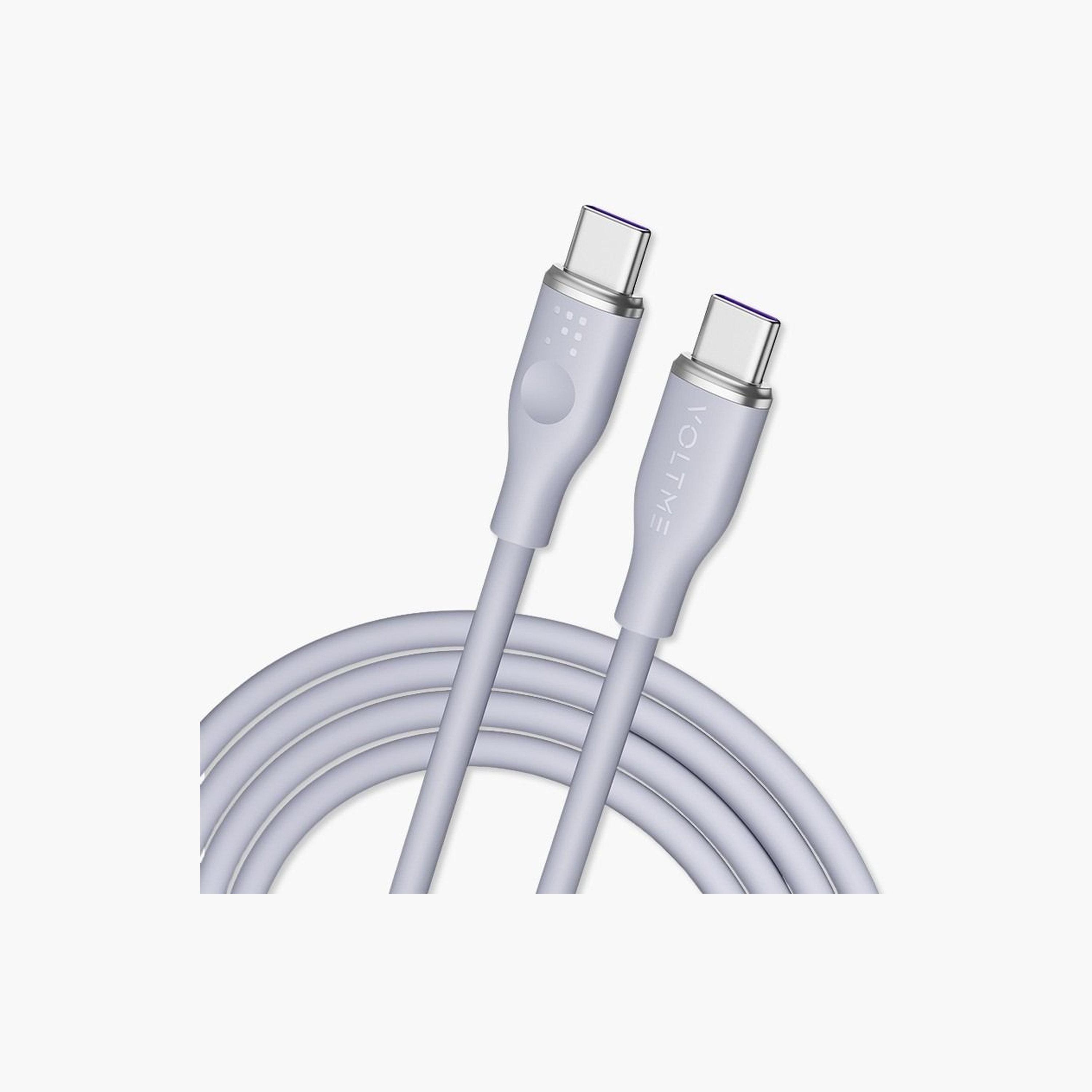 Voltme Moss Series Cable USB-C To USB-C 1.8m 100W - Grey-electronics-accessories-mobileaccesories-image-1
