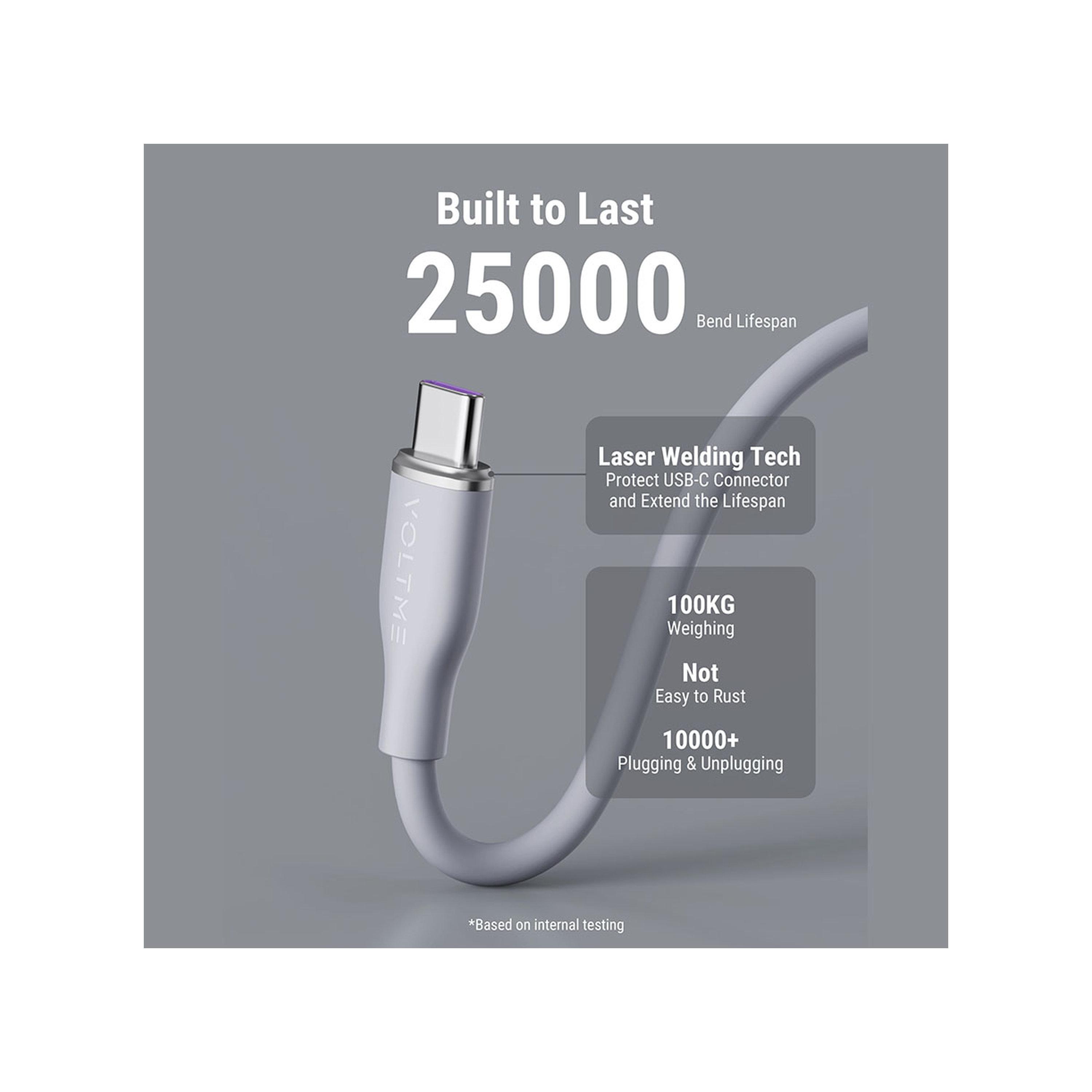 Voltme Moss Series Cable USB-C To USB-C 1.8m 100W - Grey-electronics-accessories-mobileaccesories-image-4