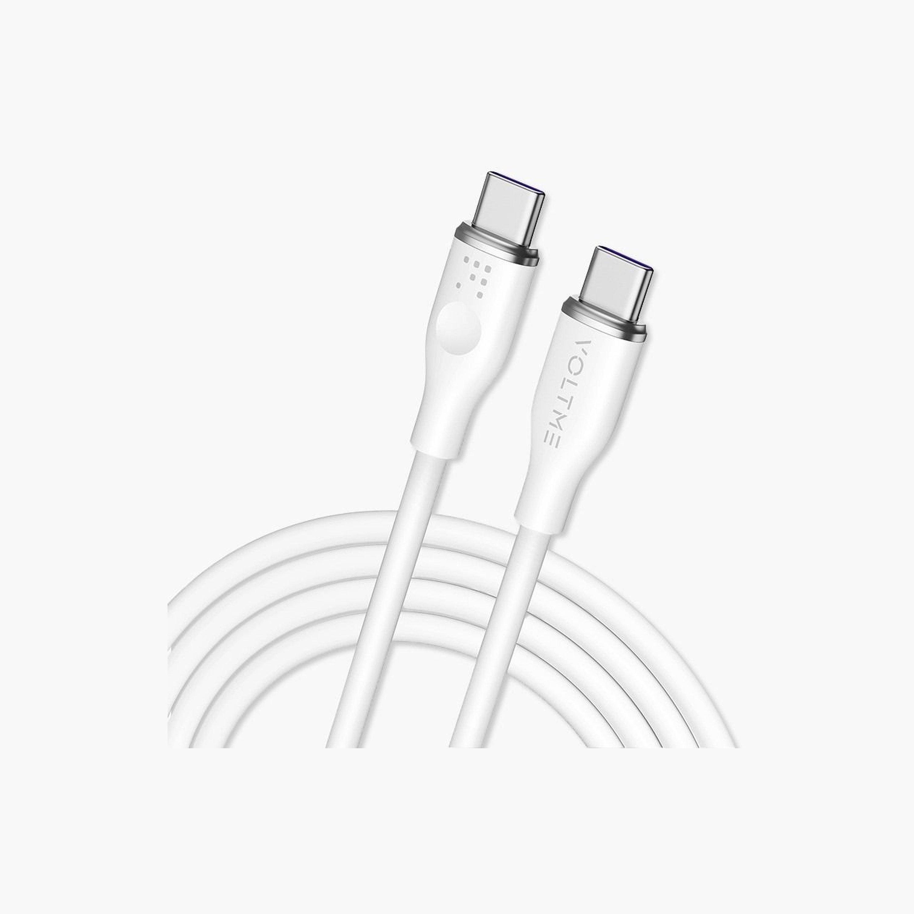 Voltme Moss Series Cable USB-C To USB-C 1.8m 100W - White-electronics-accessories-mobileaccesories-image-1
