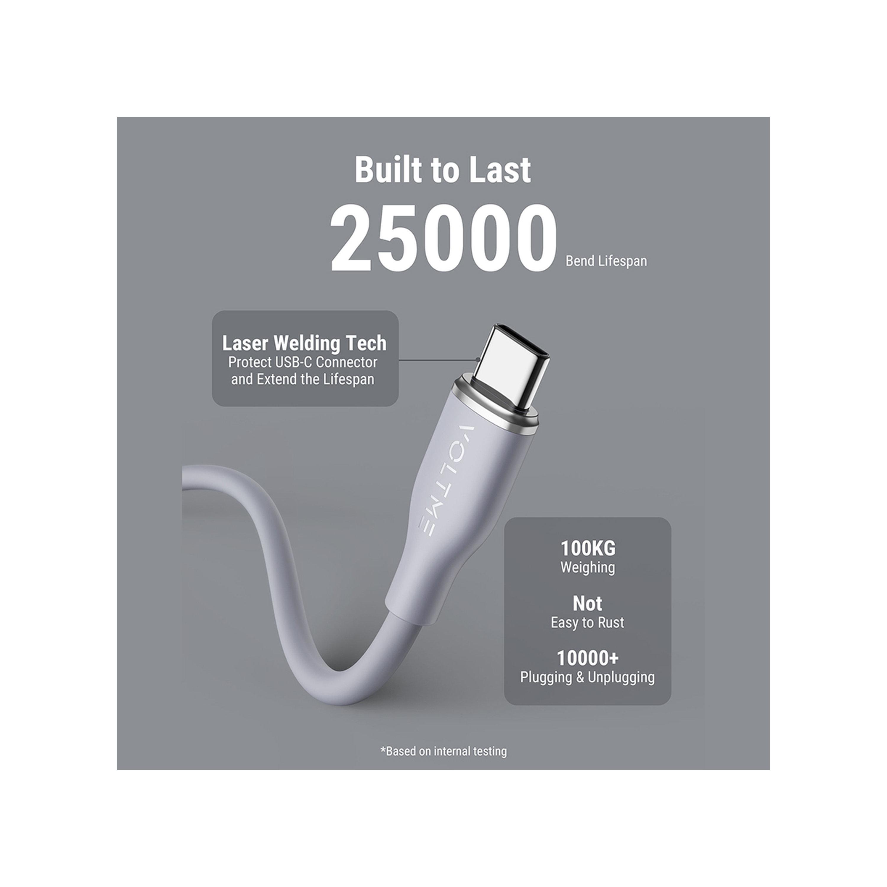Voltme Moss Series Cable USB-C To USB-C 1.8m 60W - Grey-electronics-accessories-mobileaccesories-image-4