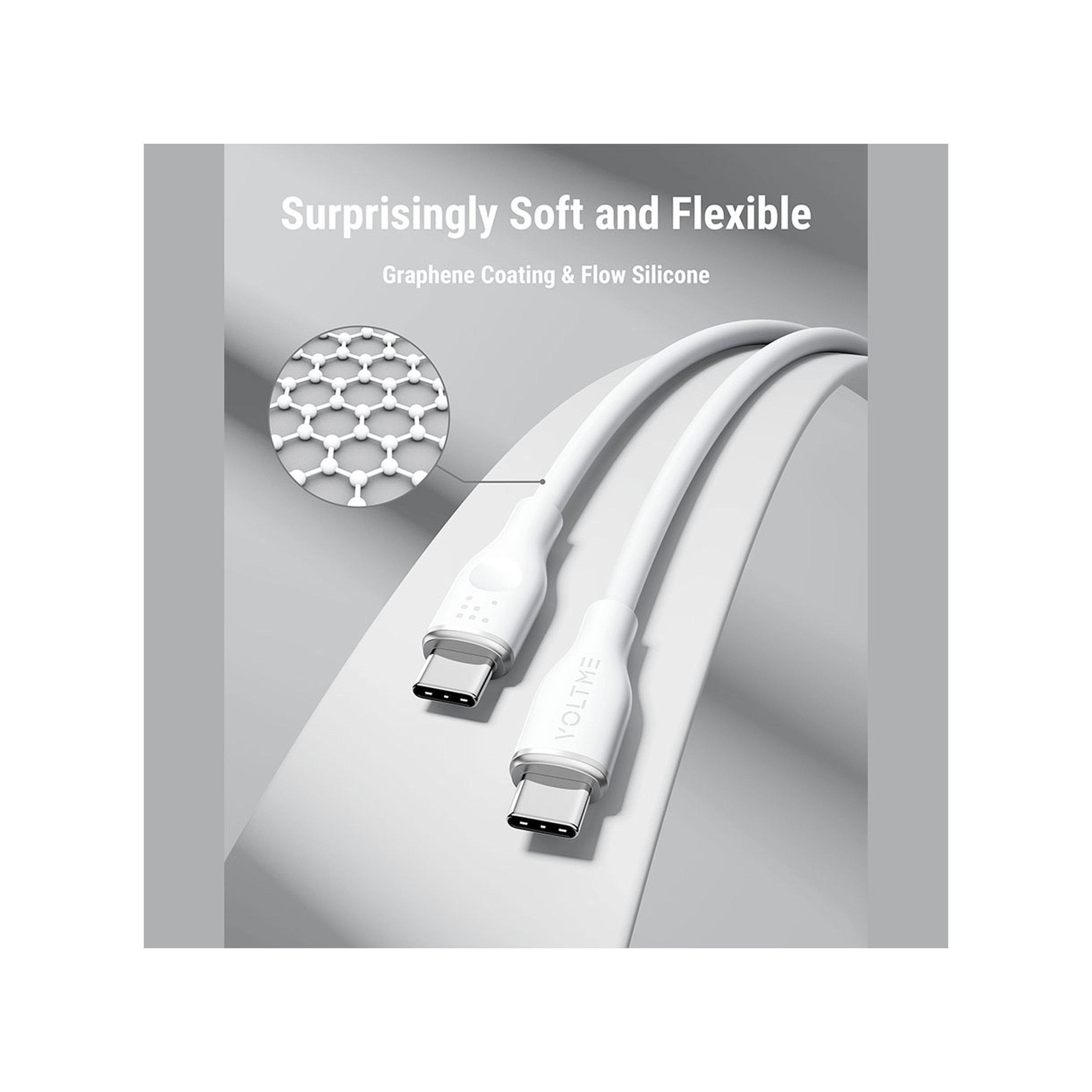 Voltme Moss Series Cable USB-C To USB-C 1.8m 60W - White-electronics-accessories-mobileaccesories-image-2