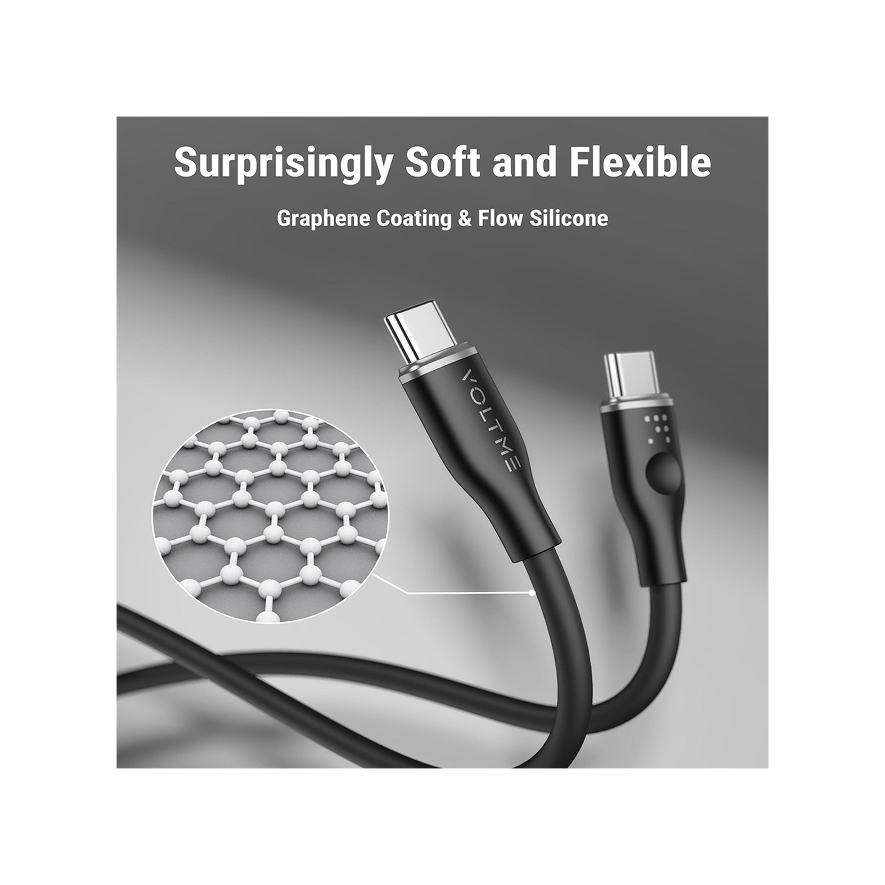 Voltme Moss Series Cable USB-C To USB-C 1m 100W - Black-electronics-accessories-mobileaccesories-image-4
