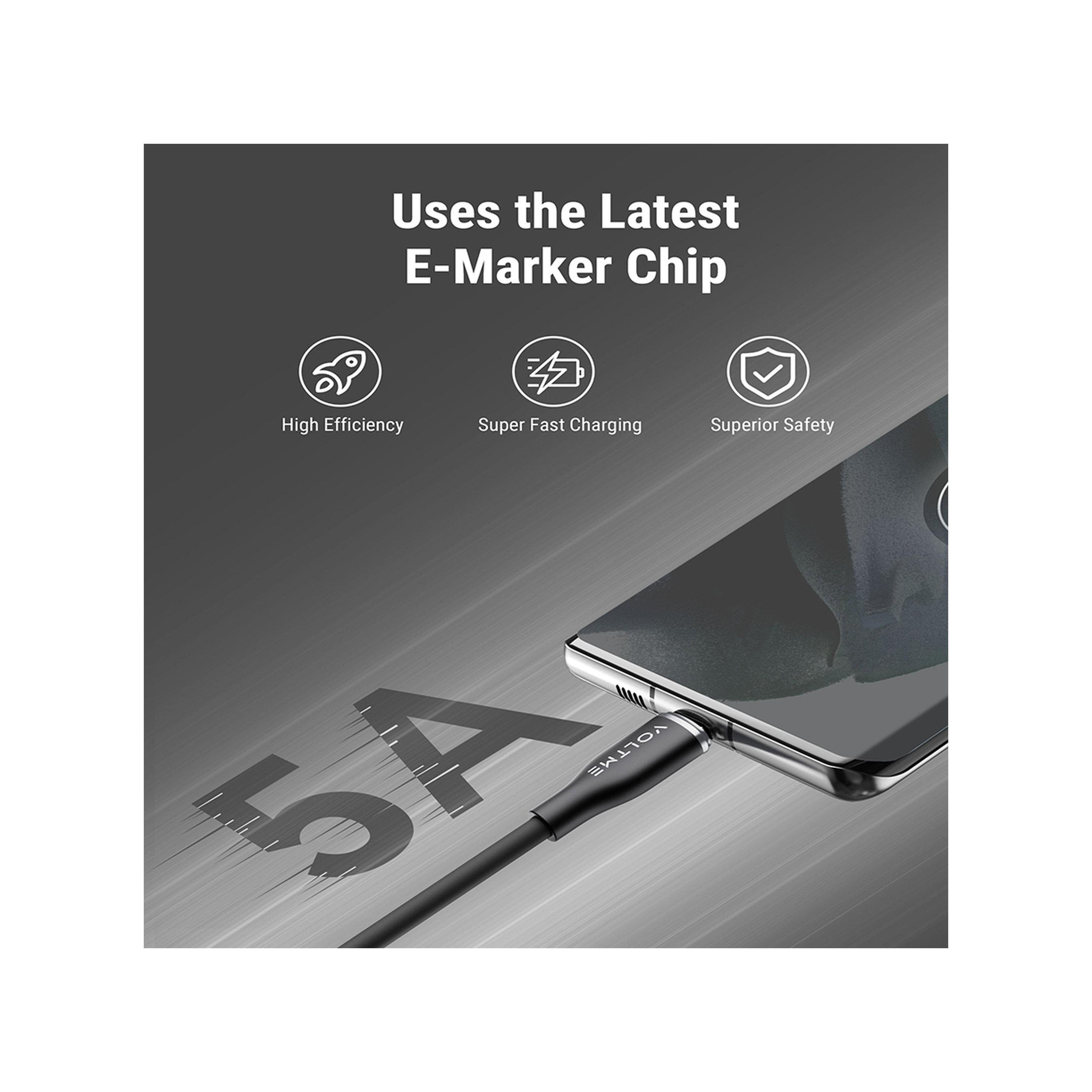 Voltme Moss Series Cable USB-C To USB-C 1m 100W - Black-electronics-accessories-mobileaccesories-image-5
