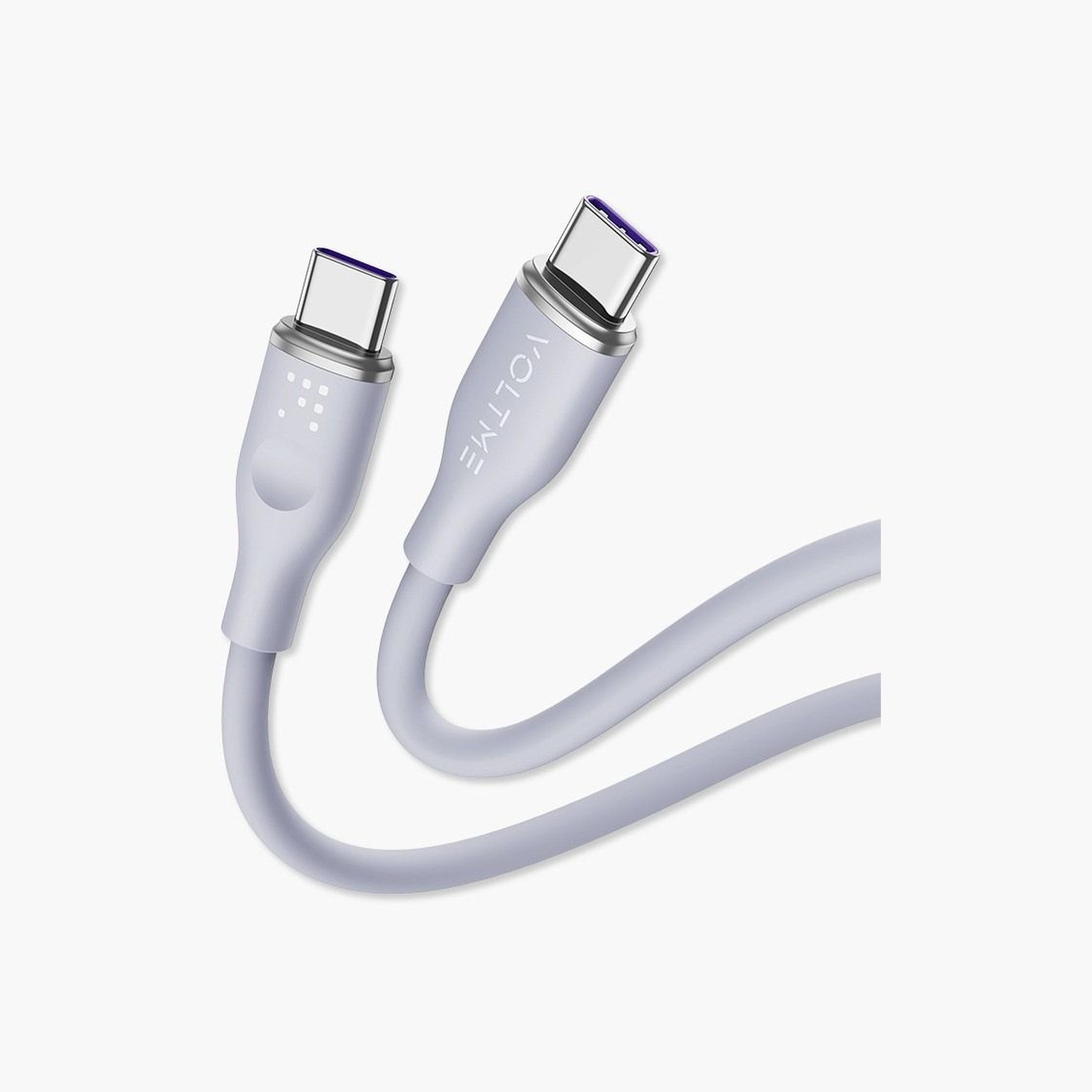 Voltme Moss Series Cable USB-C To USB-C 1m 100W - Grey-electronics-accessories-mobileaccesories-image-1