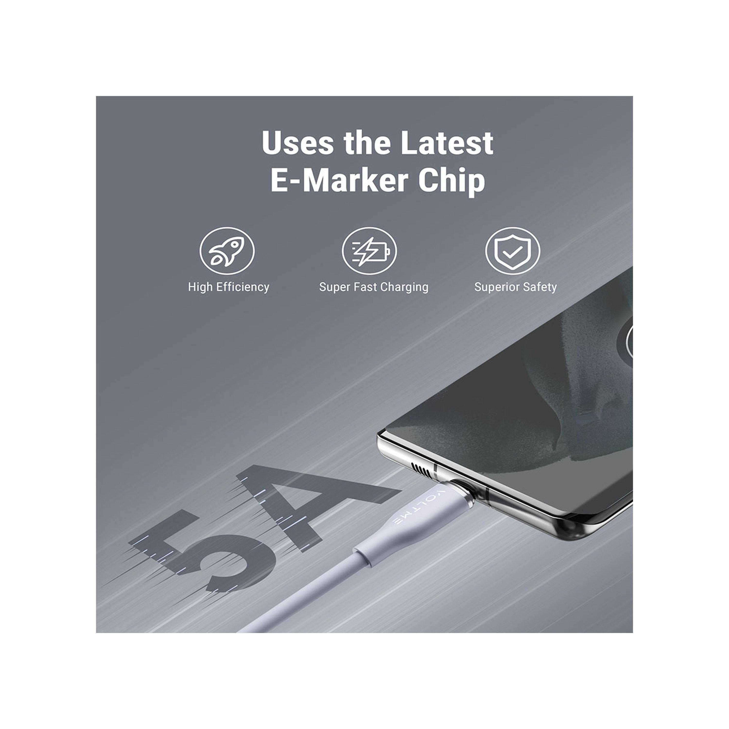 Voltme Moss Series Cable USB-C To USB-C 1m 100W - Grey-electronics-accessories-mobileaccesories-image-4