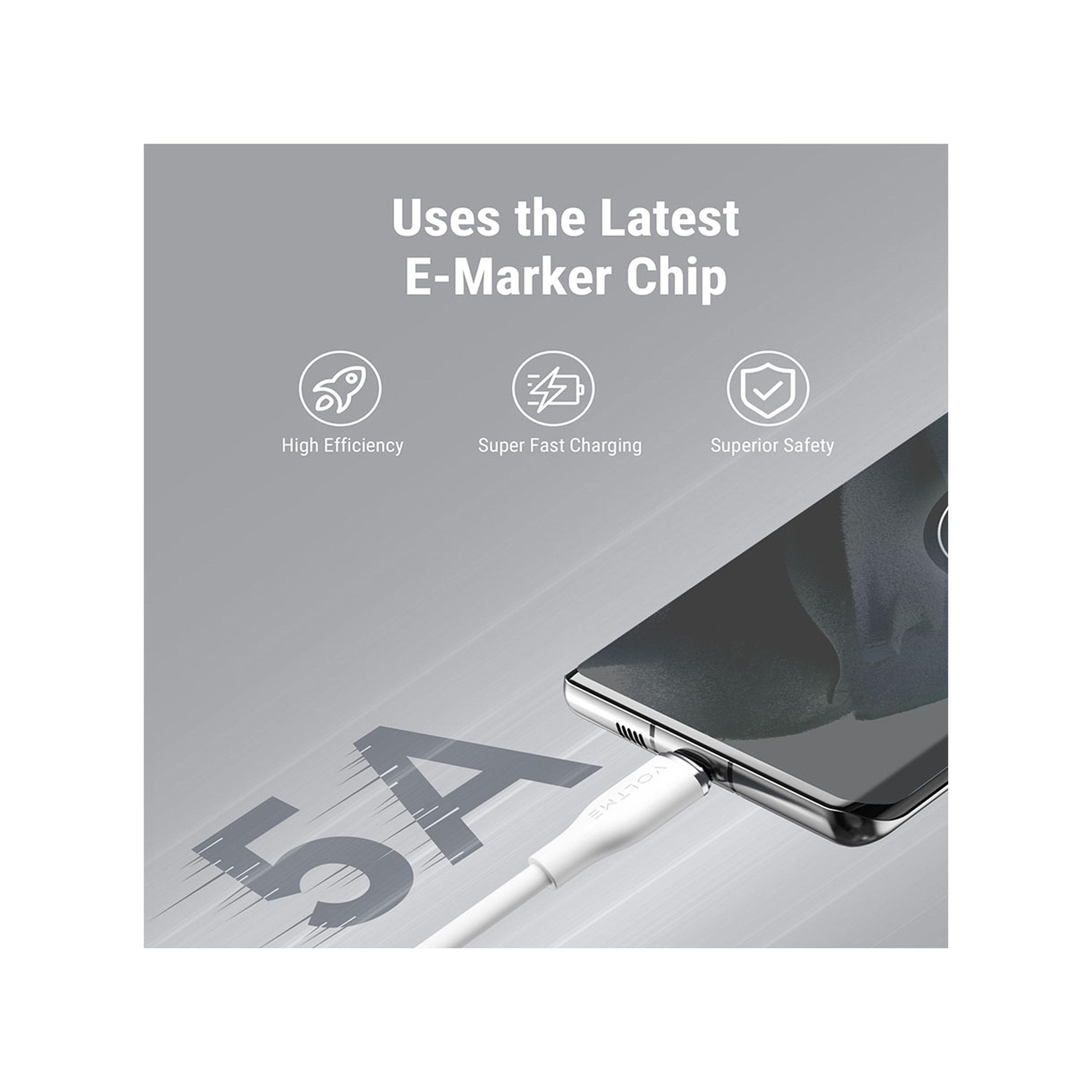 Voltme Moss Series Cable USB-C To USB-C 1m 100W - White-electronics-accessories-mobileaccesories-image-2