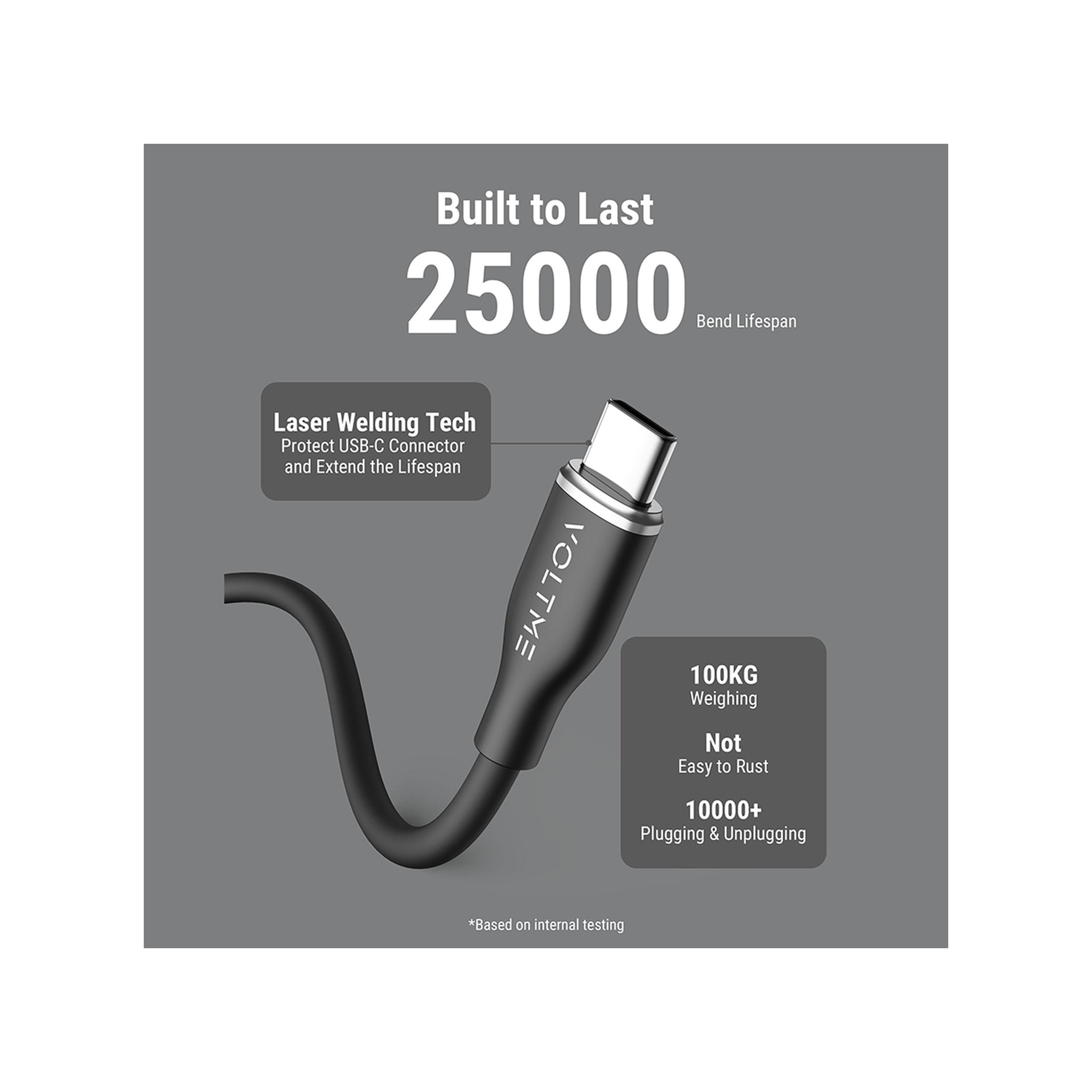 Voltme Moss Series Cable USB-C To USB-C 1m 60W - Black-electronics-accessories-mobileaccesories-image-3