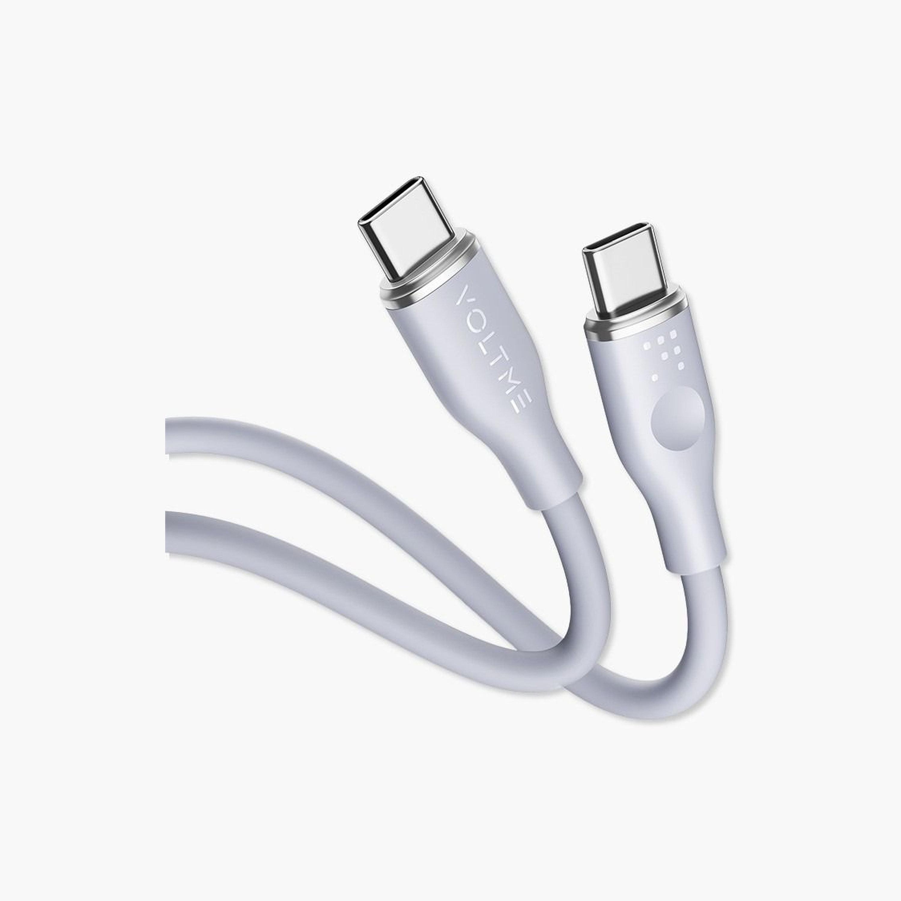 Voltme Moss Series Cable USB-C To USB-C 1m 60W - Grey-electronics-accessories-mobileaccesories-image-1