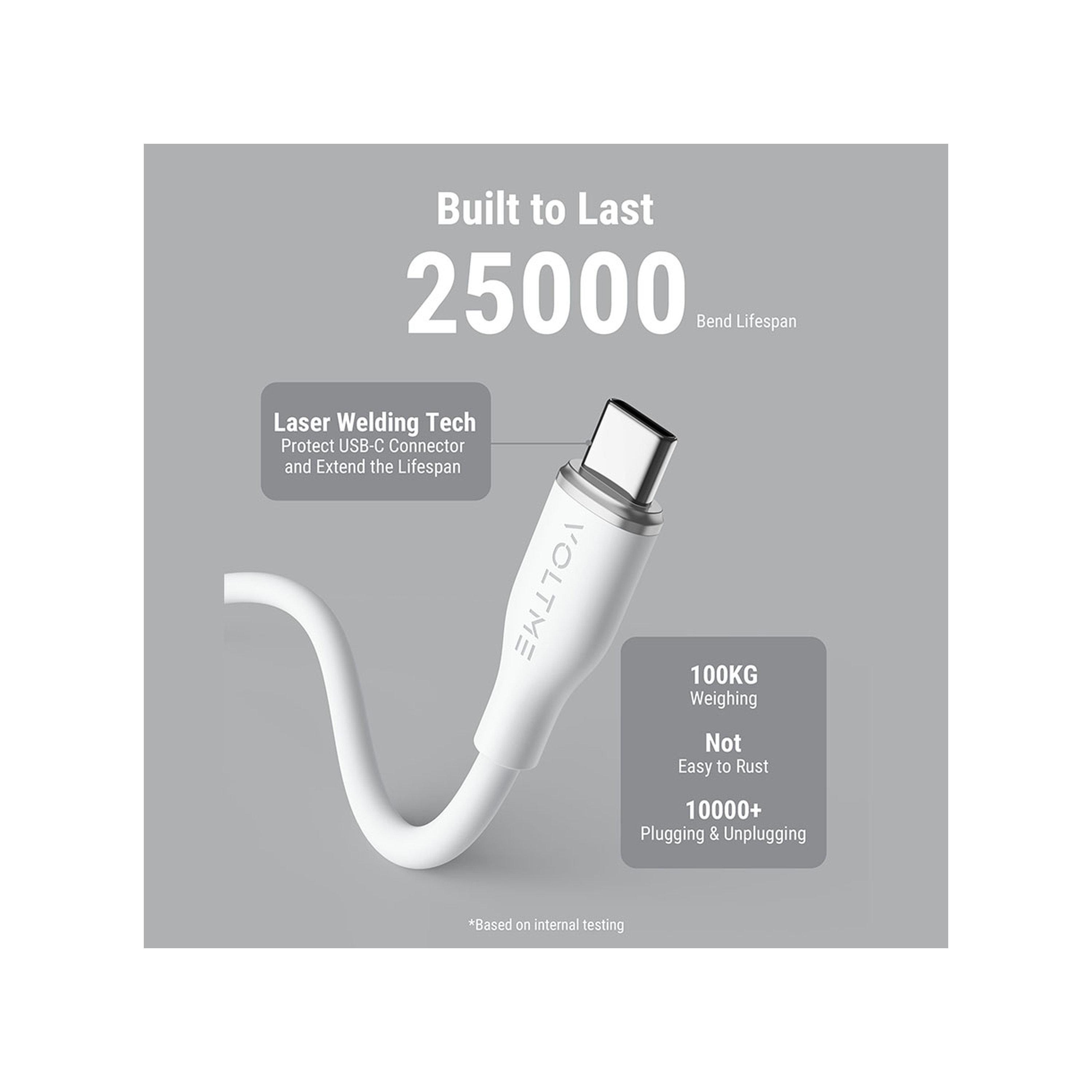 Voltme Moss Series Cable USB-C To USB-C 1m 60W - White-electronics-accessories-mobileaccesories-image-5
