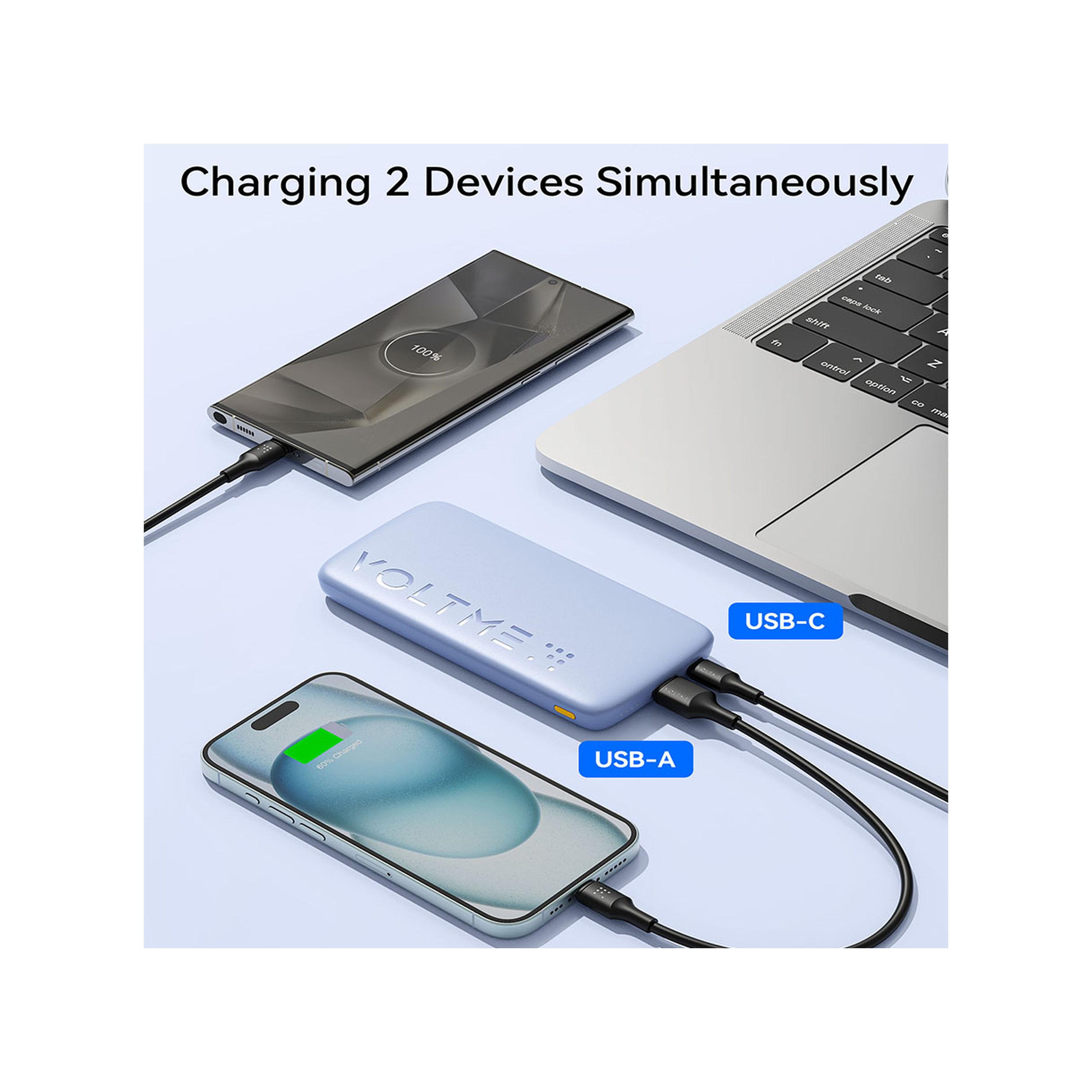 Voltme Power Bank Hypercore USB-C and USB Ports 10000mAh 22.5W - Blue-electronics-portabledevices-image-4