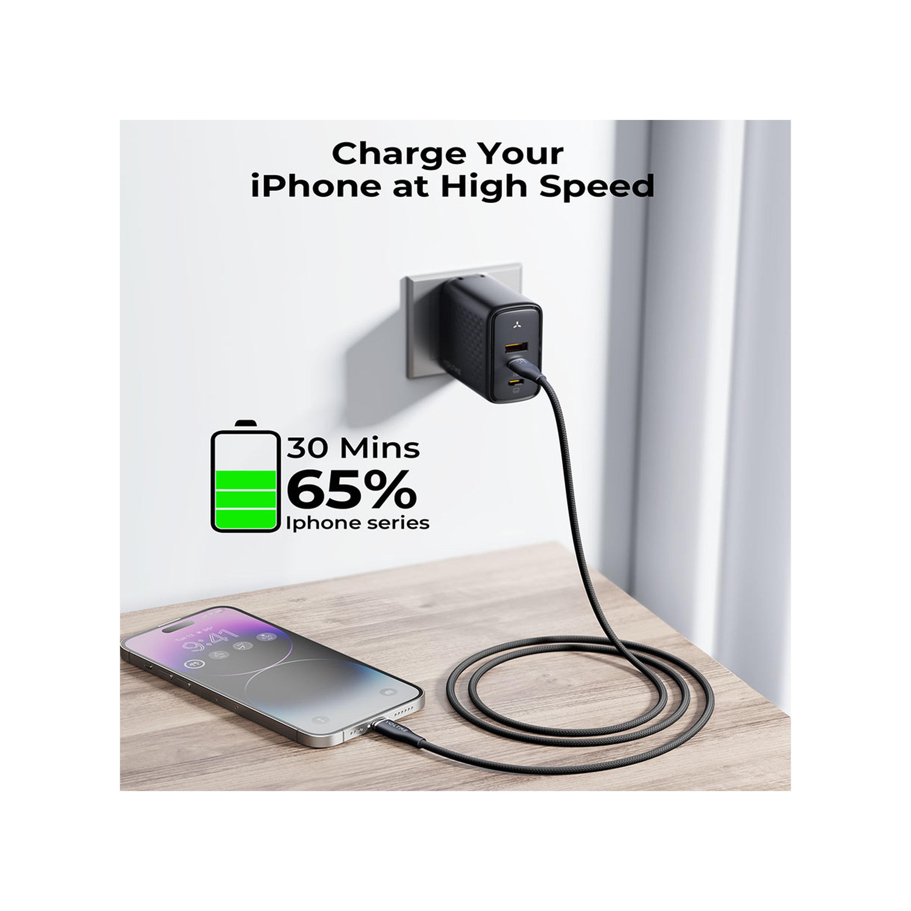 Voltme Rugg Series Nylon Cable USB-C To Lightning 1.2m 30W - Black-electronics-accessories-mobileaccesories-image-2
