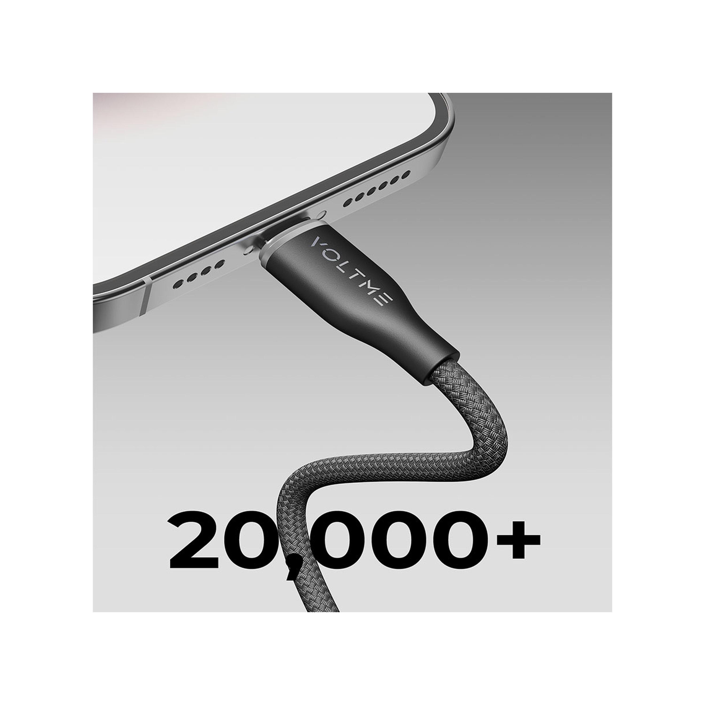Voltme Rugg Series Nylon Cable USB-C To Lightning 1.2m 30W - Black-electronics-accessories-mobileaccesories-image-3