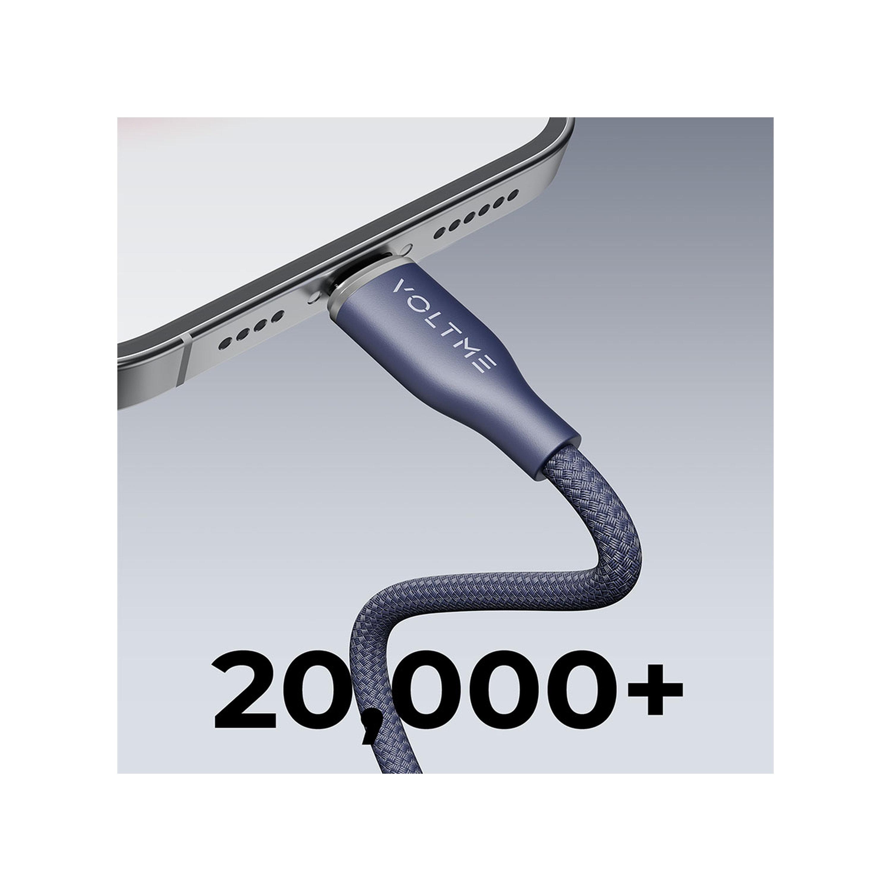 Voltme Rugg Series Nylon Cable USB-C To Lightning 1.2m 30W - Blue-electronics-accessories-mobileaccesories-image-2