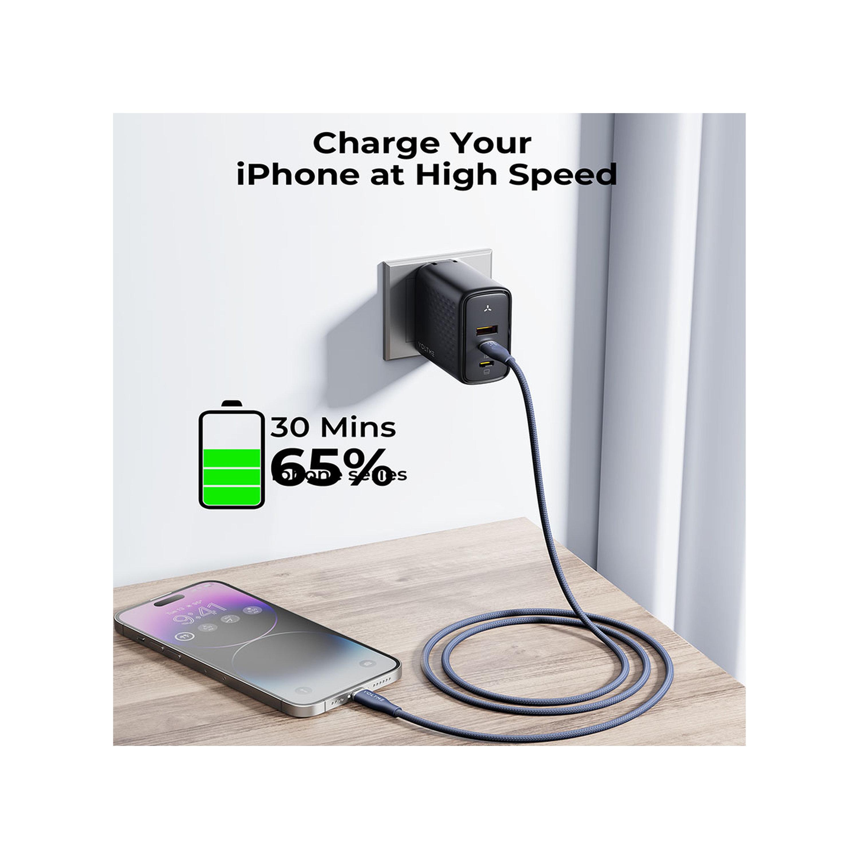 Voltme Rugg Series Nylon Cable USB-C To Lightning 1.2m 30W - Blue-electronics-accessories-mobileaccesories-image-3