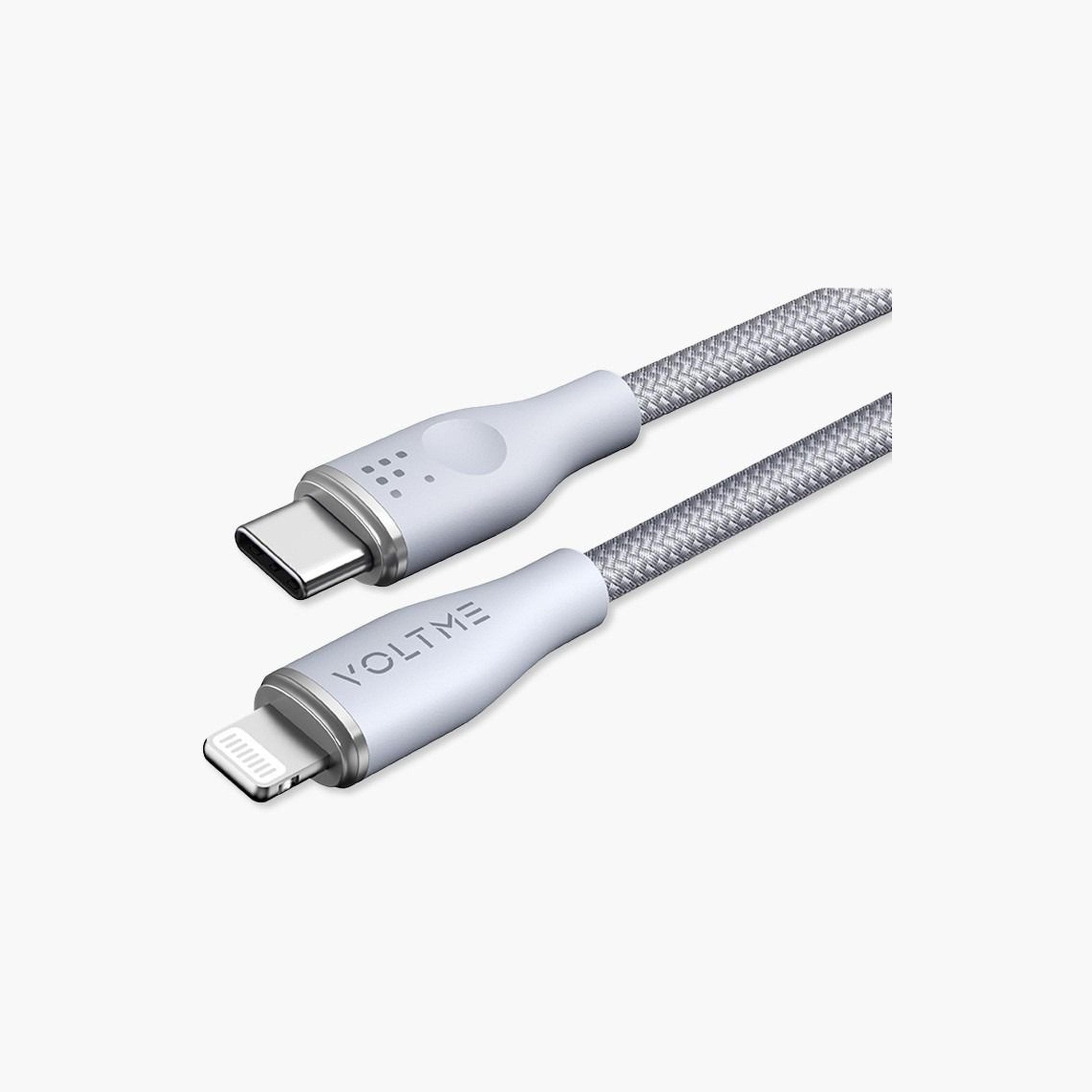 Voltme Rugg Series Nylon Cable USB-C To Lightning 1.2m 30W - Grey-electronics-accessories-mobileaccesories-image-1