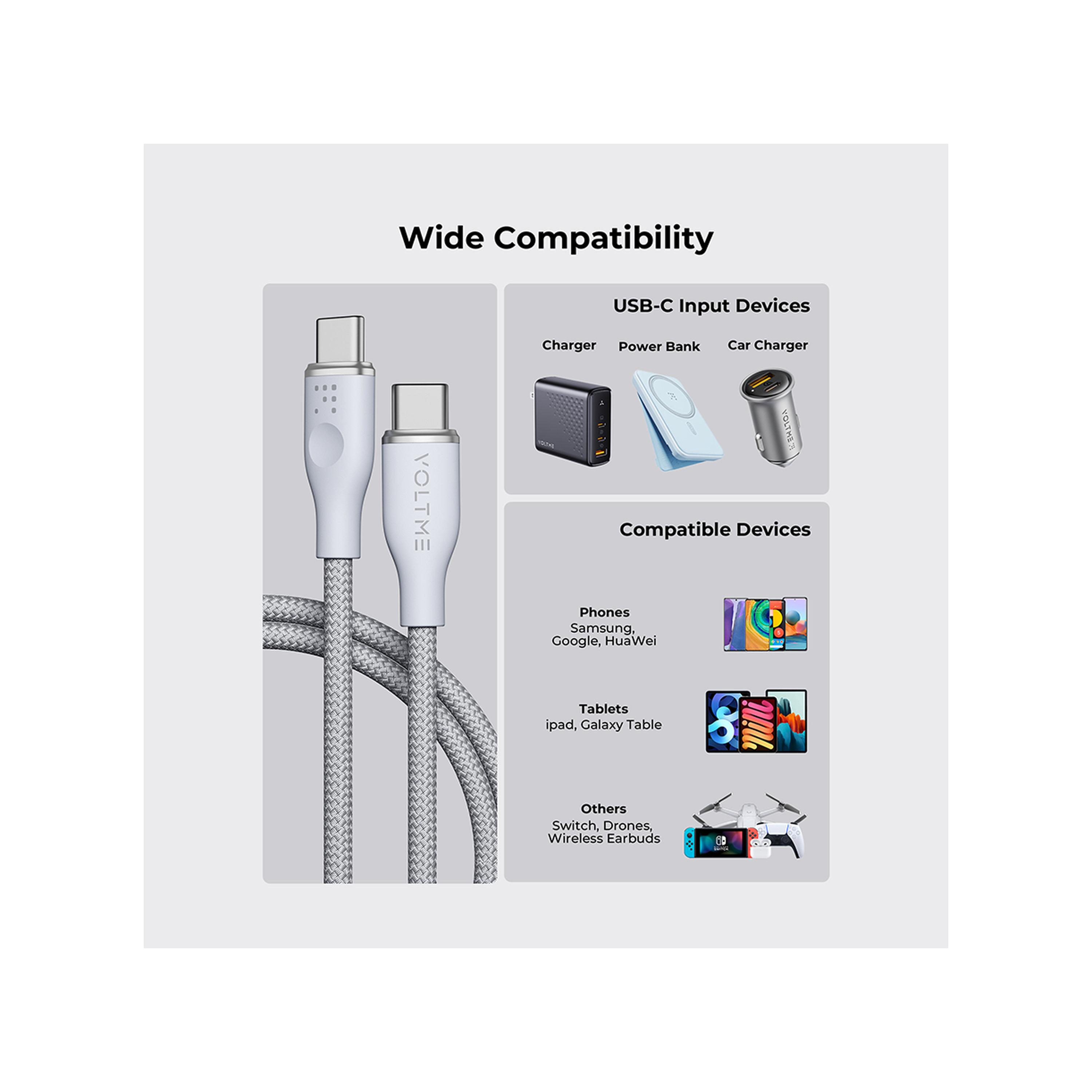 Voltme Rugg Series Nylon Cable USB-C To Lightning 1.2m 30W - Grey-electronics-accessories-mobileaccesories-image-4