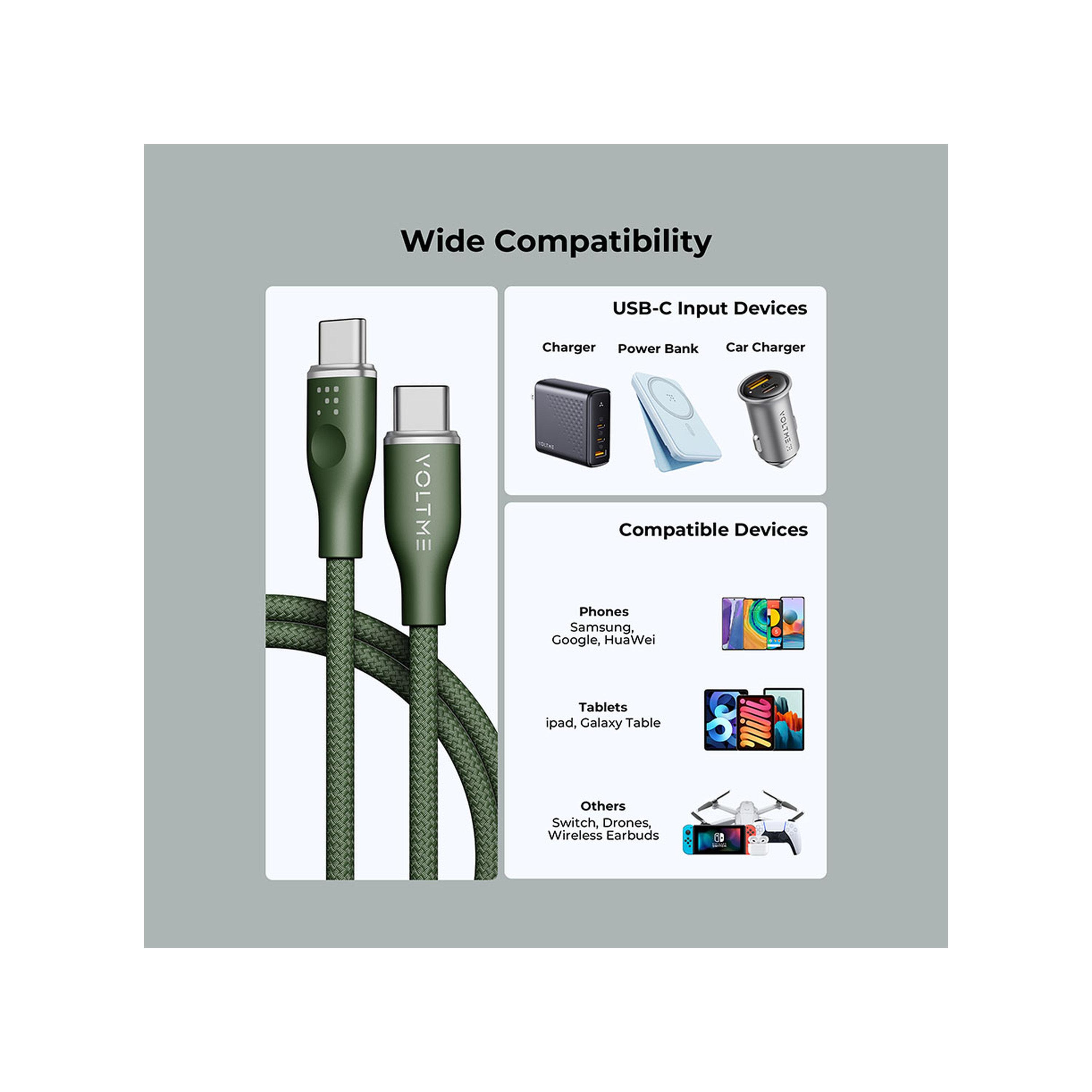 Voltme Rugg Series Nylon Cable USB-C To Lightning 1.2m 30W - Green-electronics-accessories-mobileaccesories-image-4