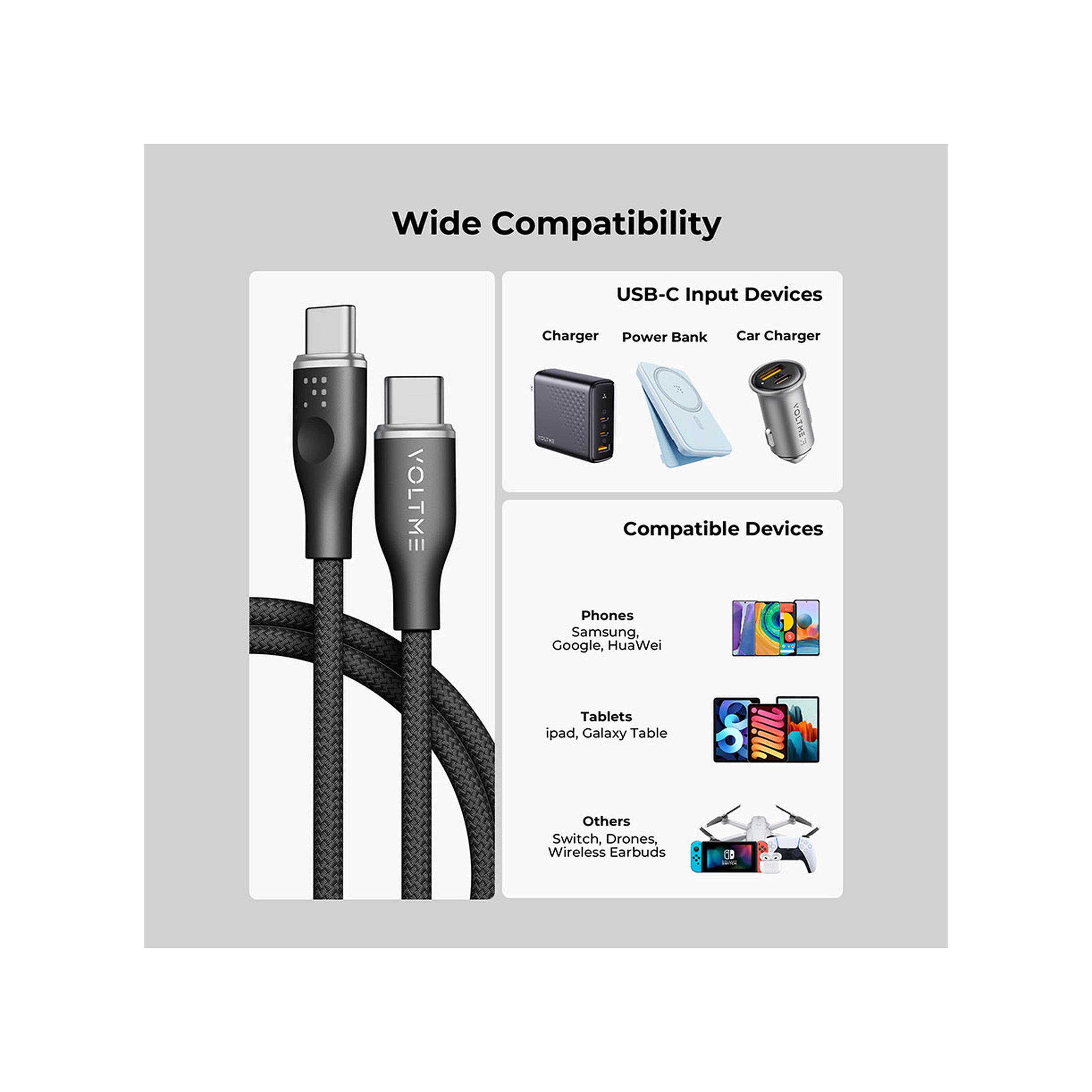 Voltme Rugg Series Nylon Cable USB-C To Lightning 2m 30W - Black-electronics-accessories-mobileaccesories-image-3