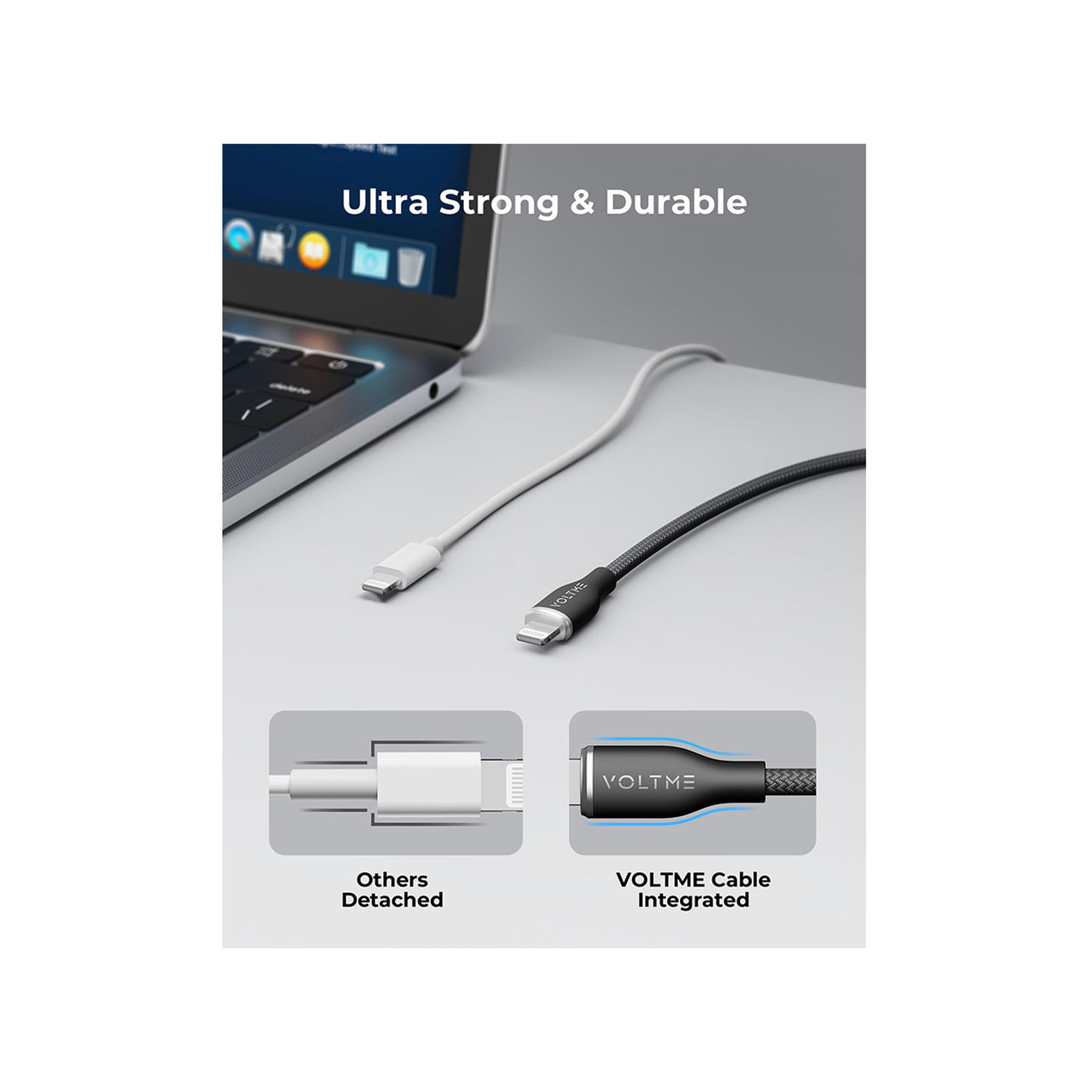Voltme Rugg Series Nylon Cable USB-C To Lightning 2m 30W - Black-electronics-accessories-mobileaccesories-image-4