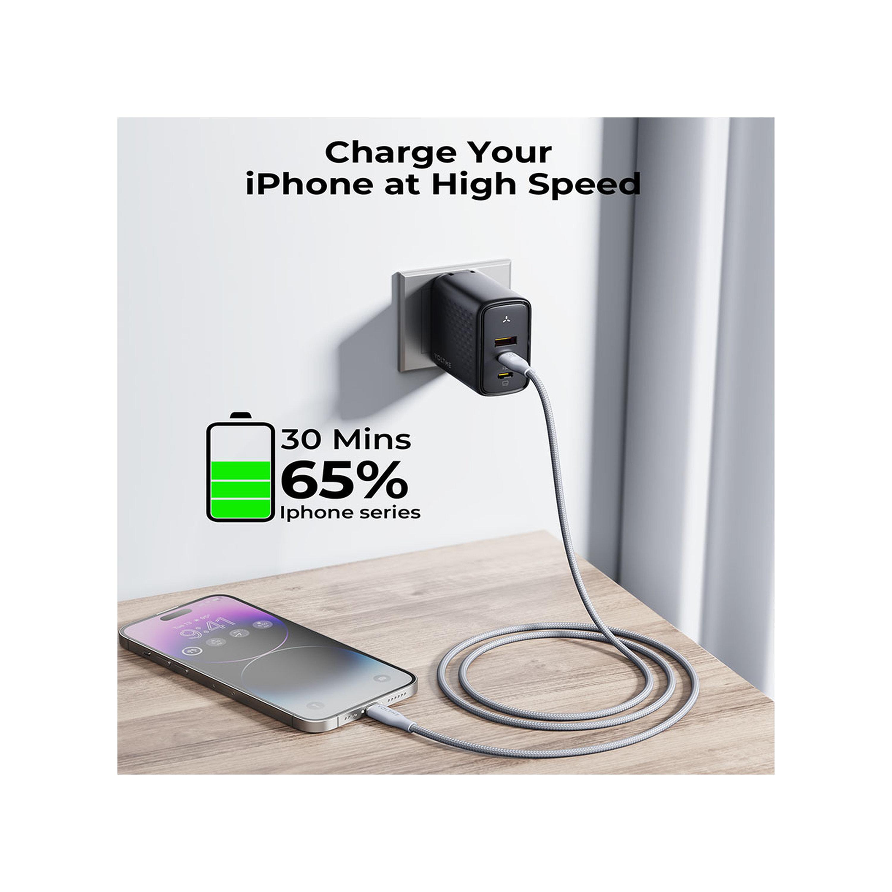 Voltme Rugg Series Nylon Cable USB-C To Lightning 2m 30W - Grey-electronics-accessories-mobileaccesories-image-2