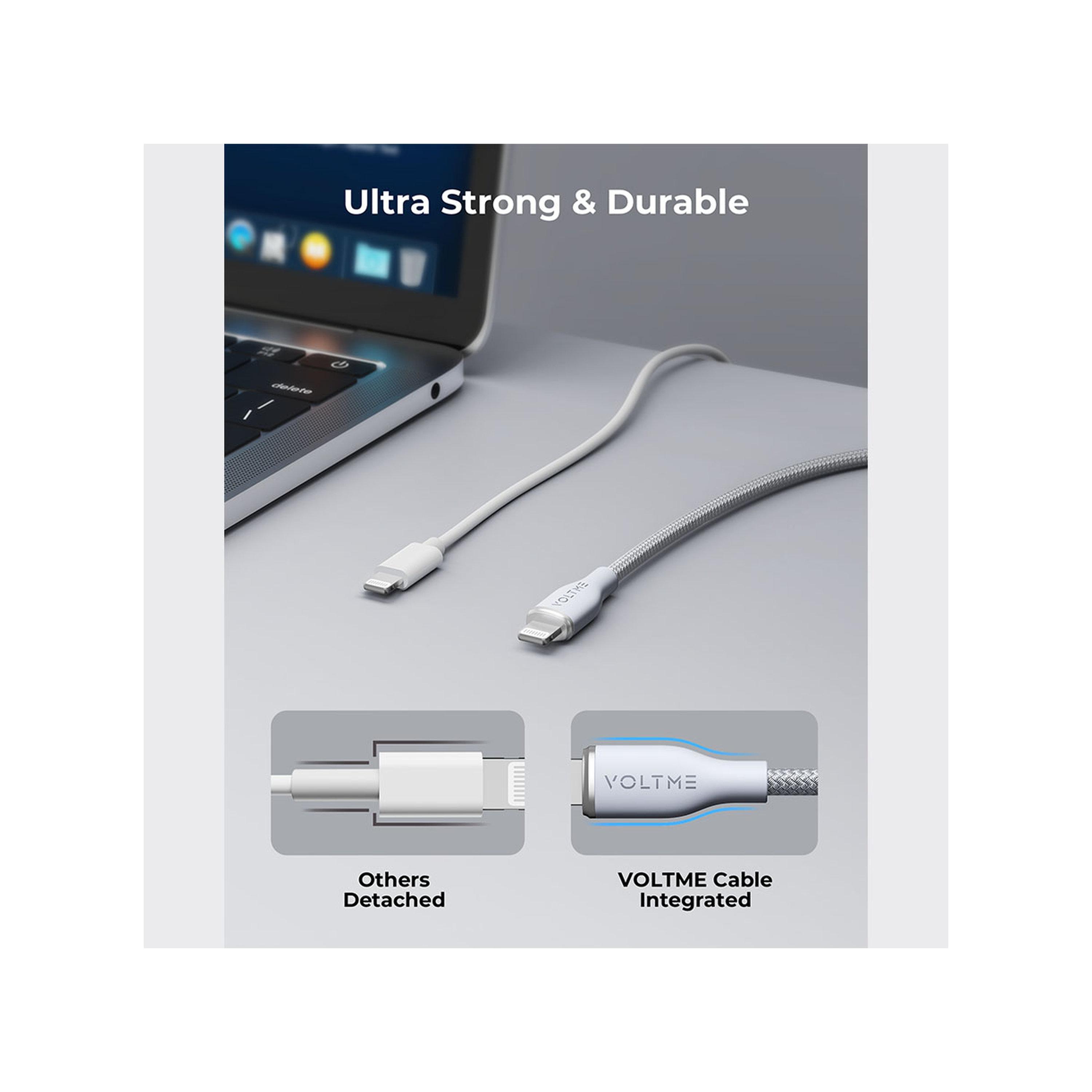Voltme Rugg Series Nylon Cable USB-C To Lightning 2m 30W - Grey-electronics-accessories-mobileaccesories-image-3
