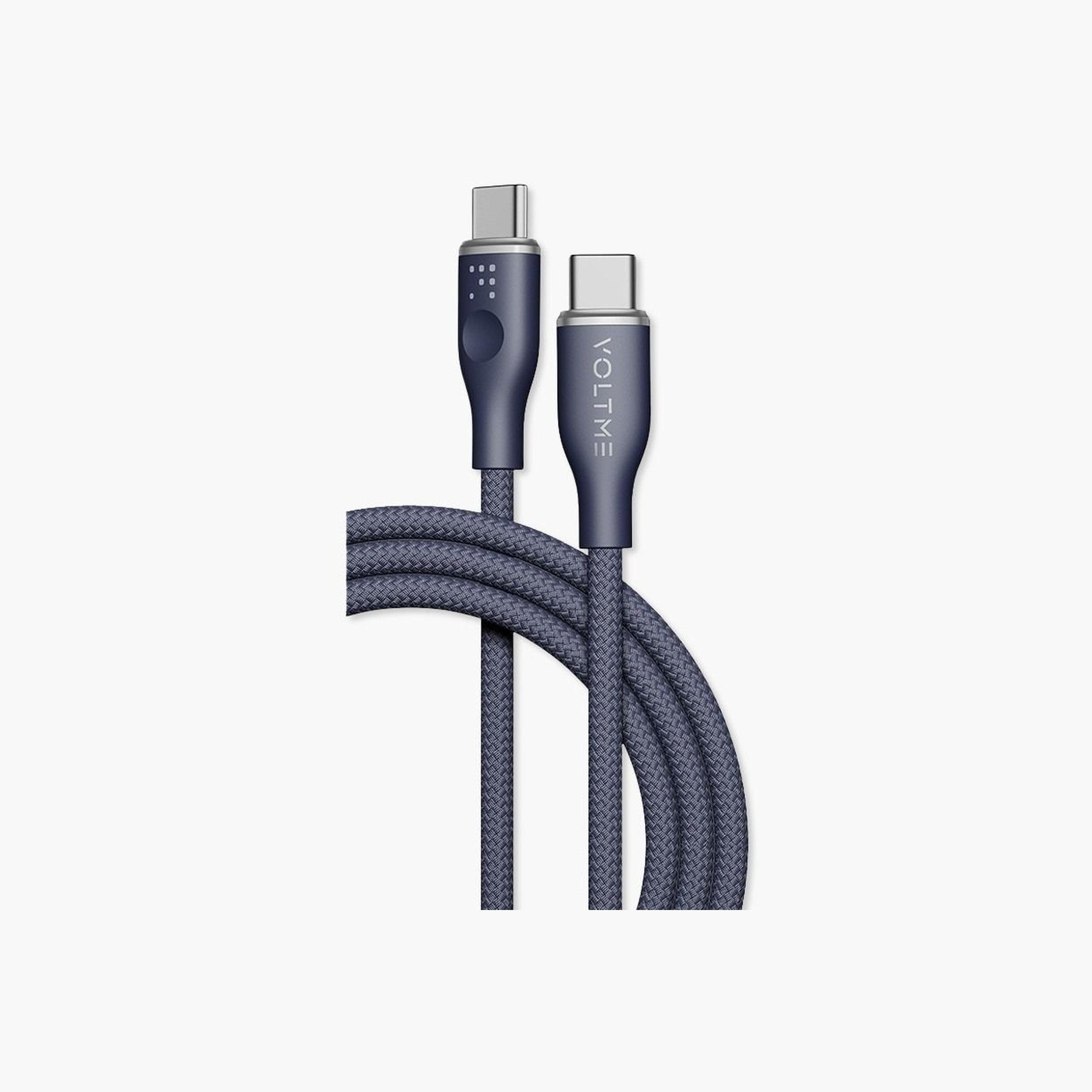 Voltme Rugg Series Nylon Cable USB-C To USB-C 1.8m 60W - Blue-electronics-accessories-mobileaccesories-image-1