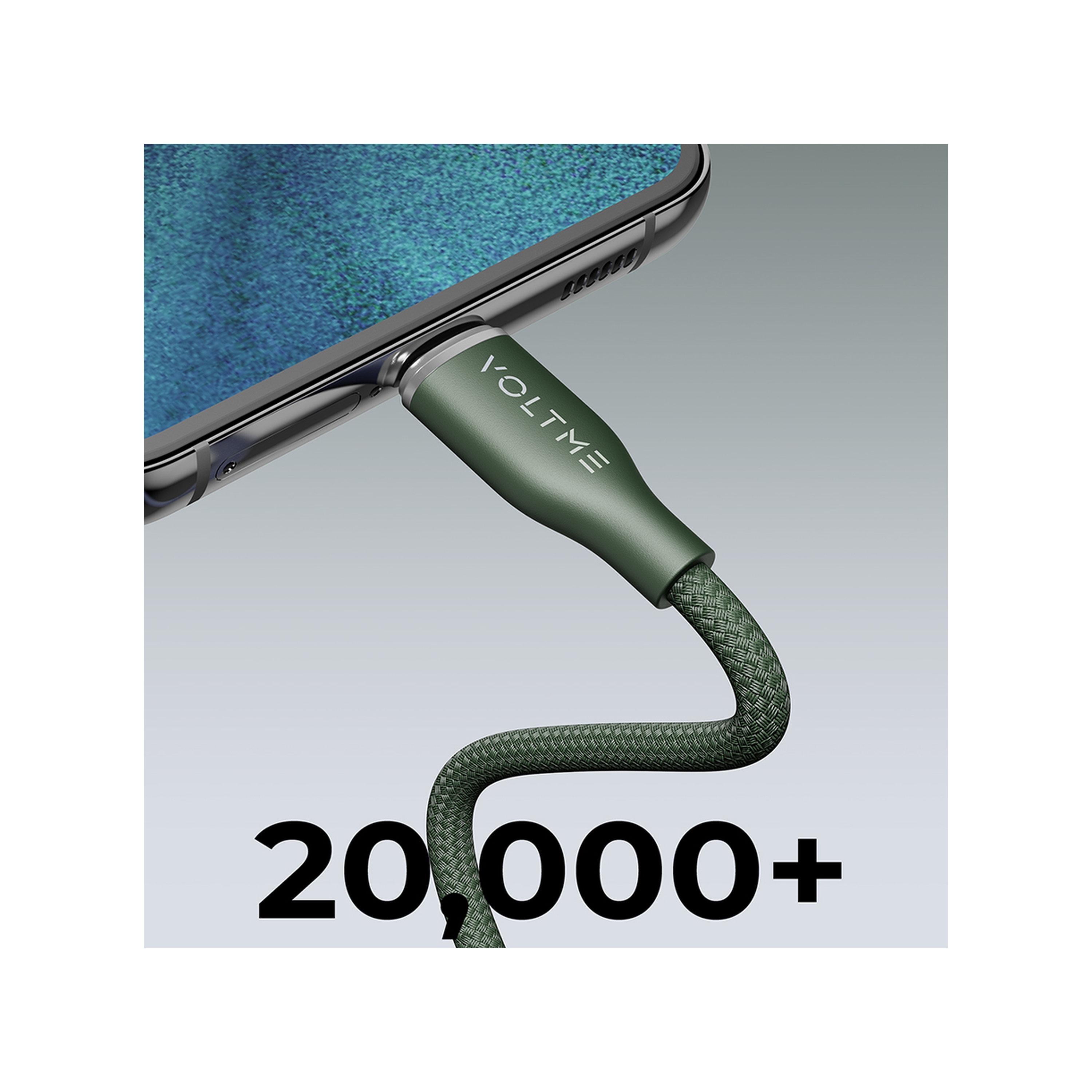 Voltme Rugg Series Nylon Cable USB-C To USB-C 1.8m 60W - Green-electronics-accessories-mobileaccesories-image-3