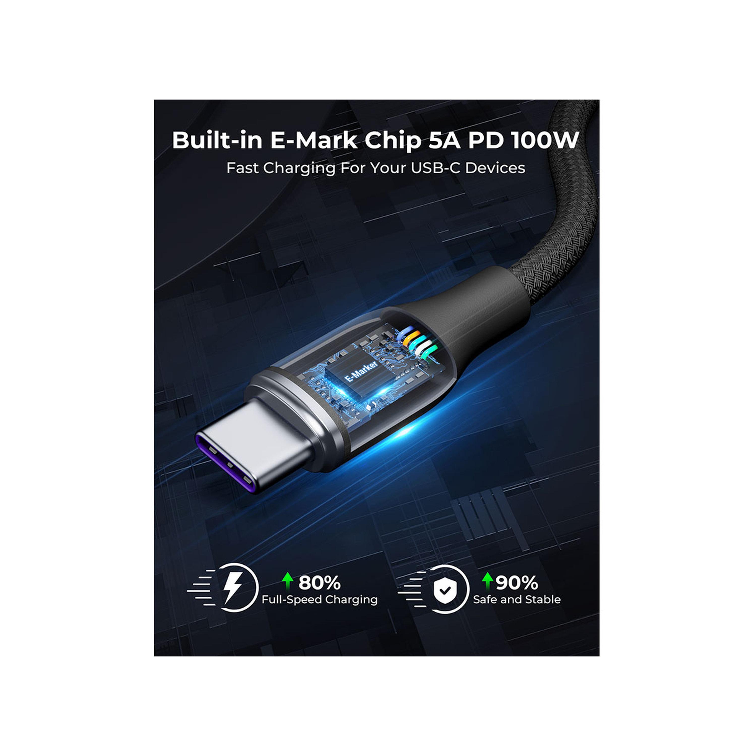 Voltme Rugg Series Nylon Cable USB-C To USB-C 1m 100W - Black-electronics-accessories-mobileaccesories-image-5